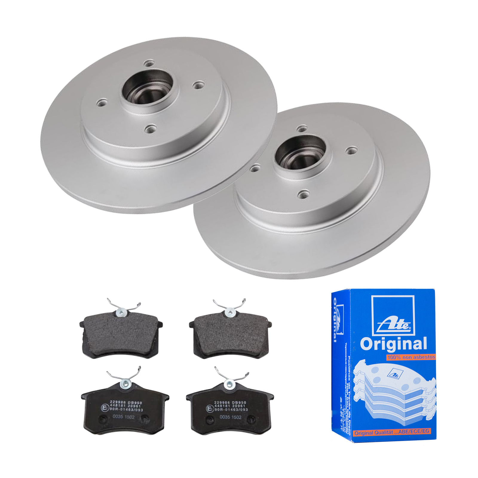 ATE Bremsensatz, Scheibenbremse ijf141f5f5 Hinterachse Voll 268mm 12mm für CITROËN PEUGEOT