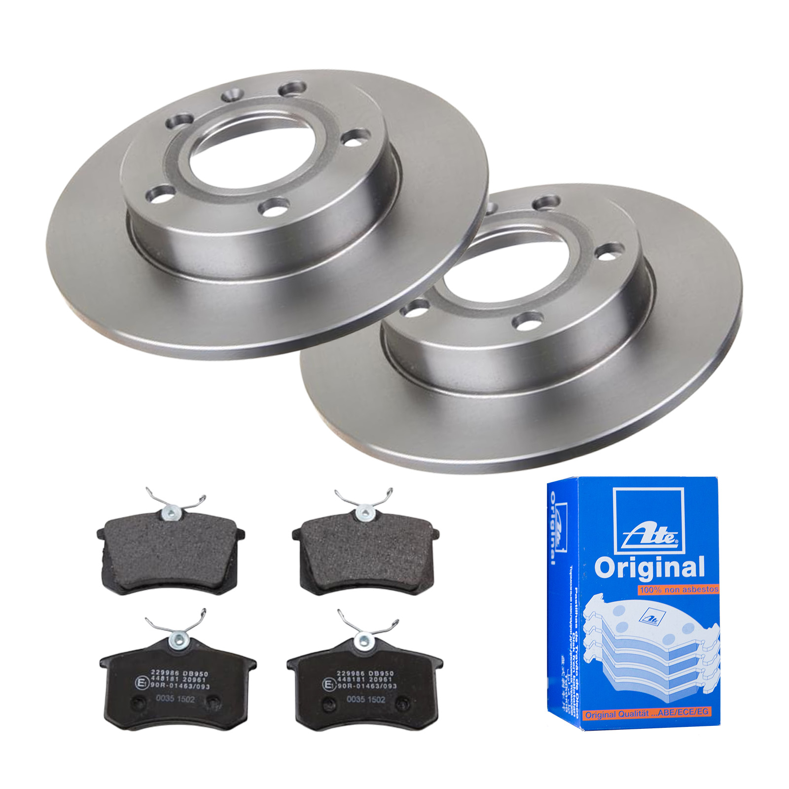 ATE Bremsensatz, Scheibenbremse ijf141f771 Hinterachse Voll 245mm 10mm für VAG SEAT