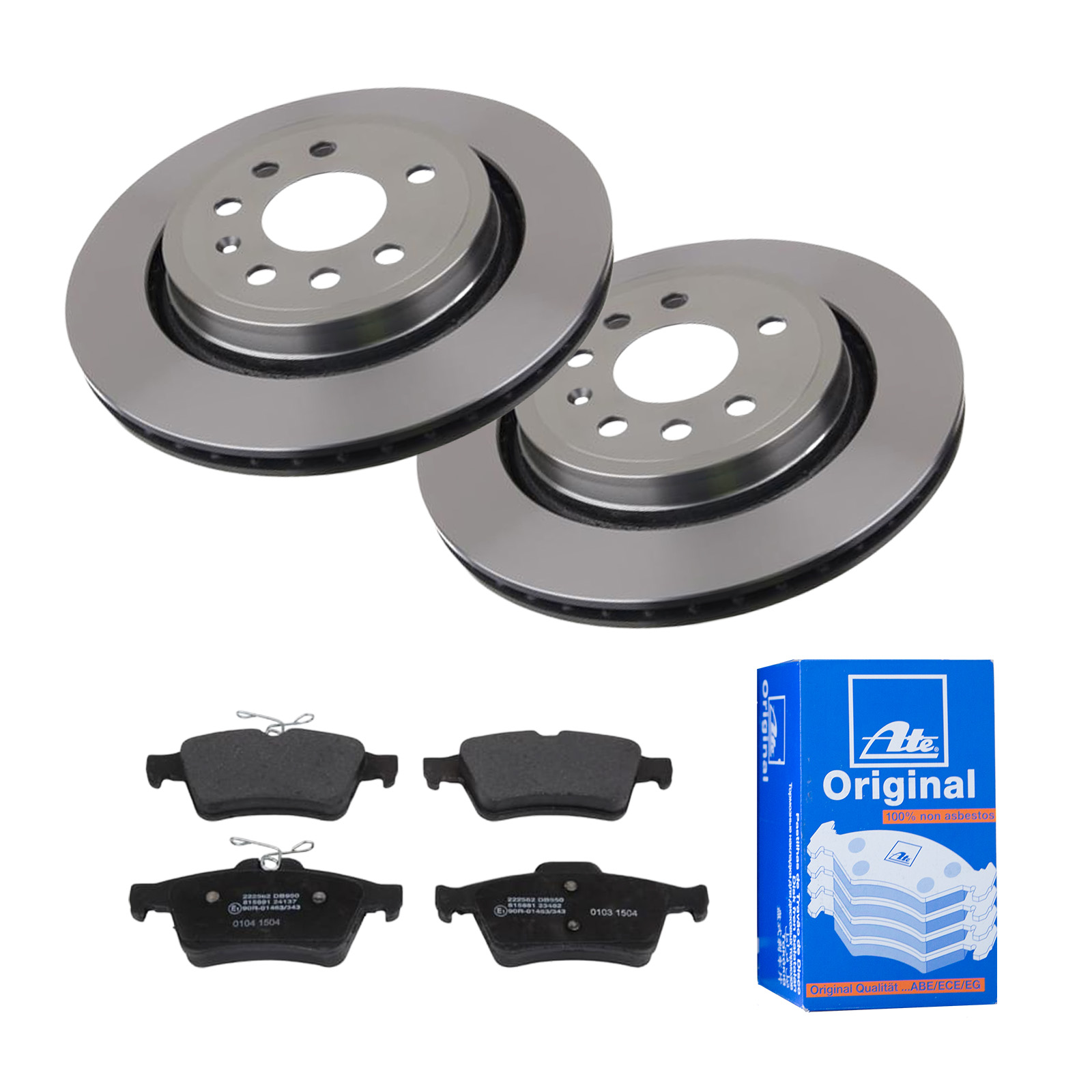 ATE Bremsensatz, Scheibenbremse ijf141f8c5 Hinterachse belüftet 292mm 19mm für OPEL FORD VAUXHALL VOLVO SAAB GENERAL MOTORS FIAT MAZDA