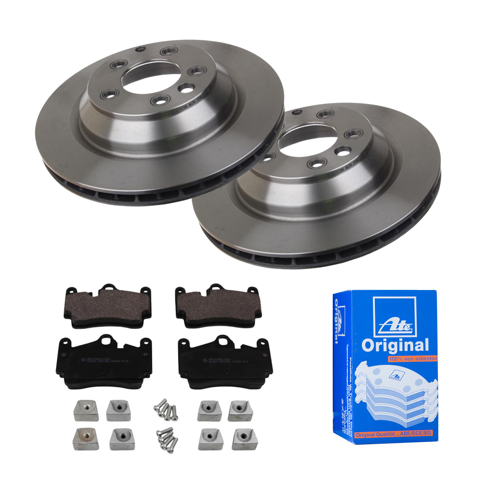 ATE Bremsensatz, Scheibenbremse ijf141f8w7 Hinterachse belüftet 358mm 28mm für VAG PORSCHE