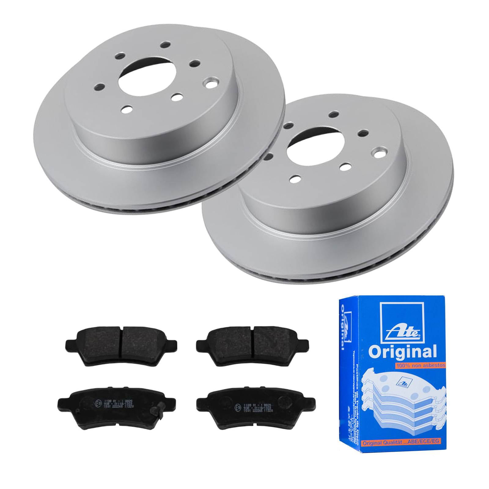 ATE Bremsensatz, Scheibenbremse ijf141f9h9 Hinterachse belüftet 308mm 18mm für NISSAN