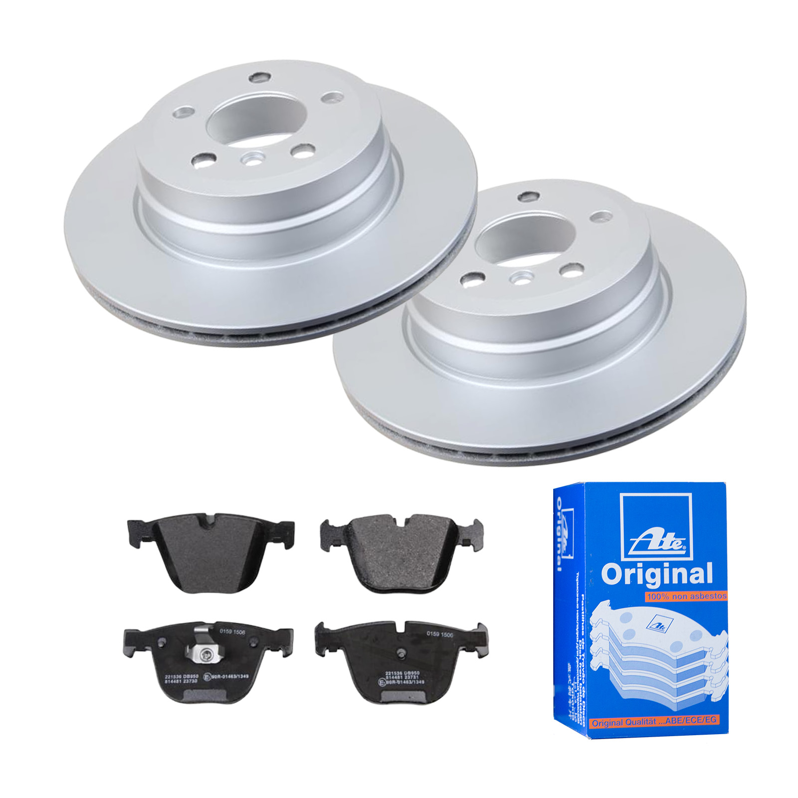 ATE Bremsensatz, Scheibenbremse ijf141fam3 Hinterachse belüftet 320mm 19mm für BMW