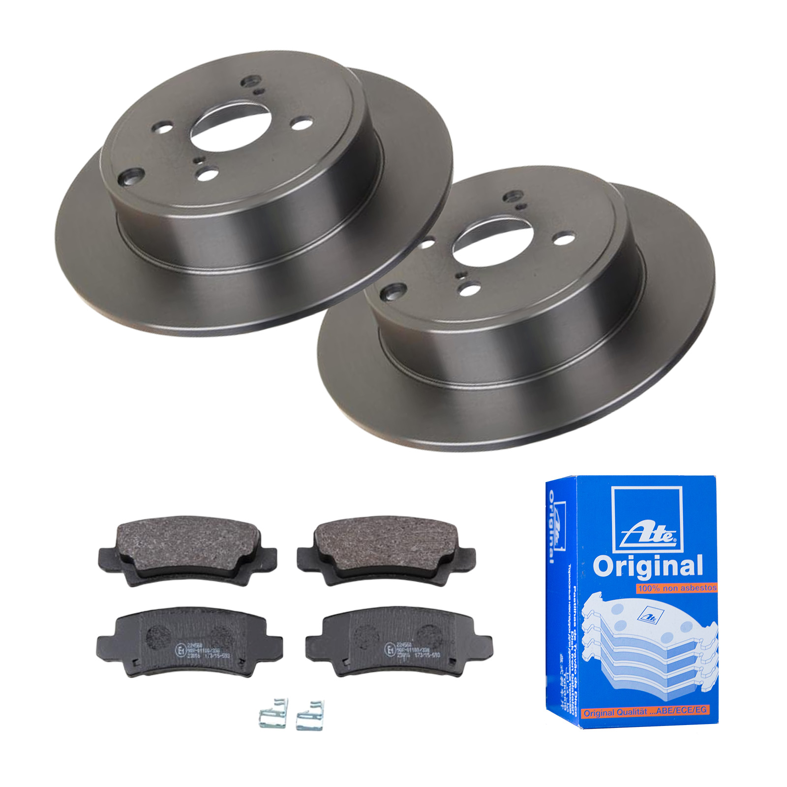 ATE Bremsensatz, Scheibenbremse ijf141fd93 Hinterachse Voll 279mm 9mm für TOYOTA
