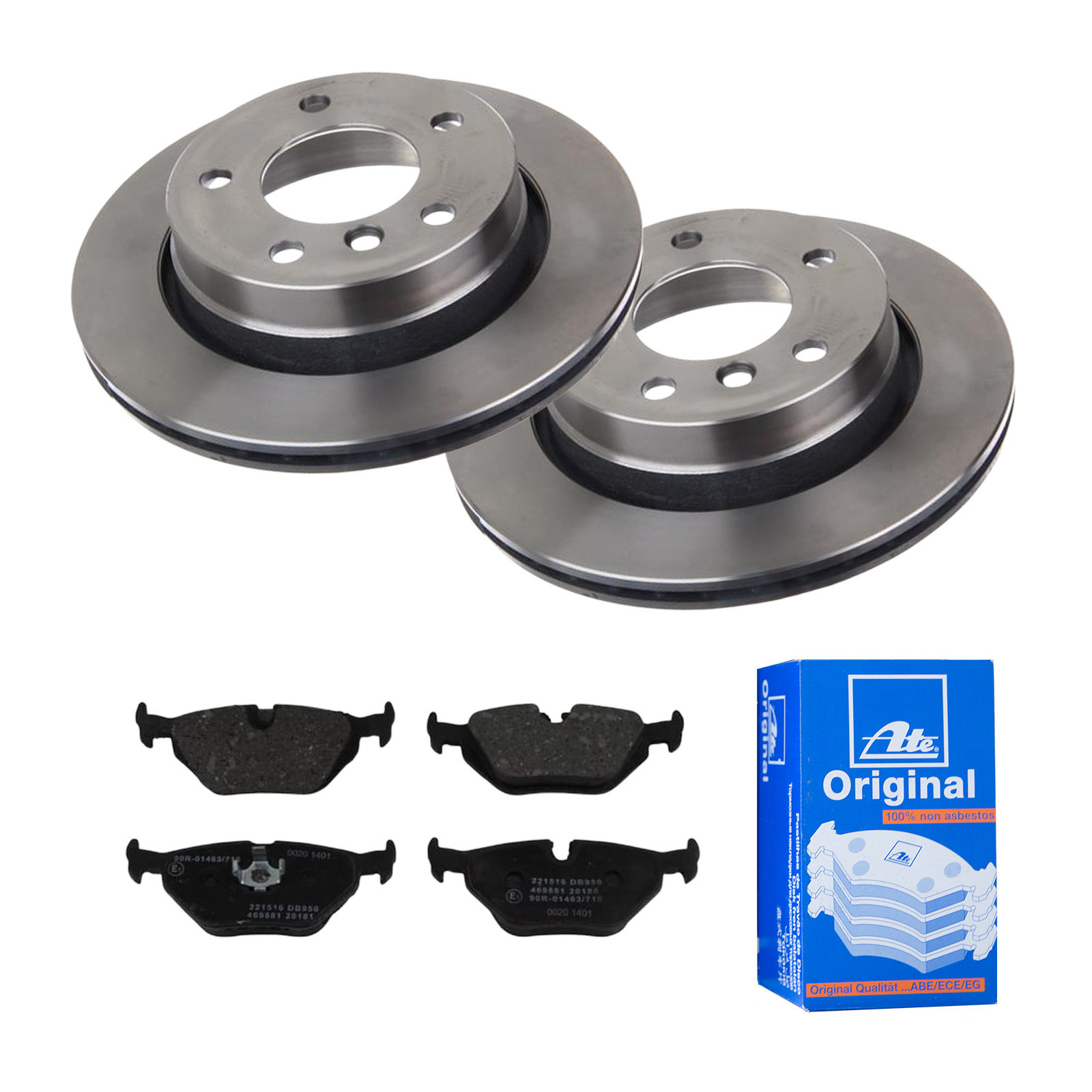 ATE Bremsensatz, Scheibenbremse ijf141ffk1 Hinterachse belüftet 276mm 19mm für SAAB BMW ROVER
