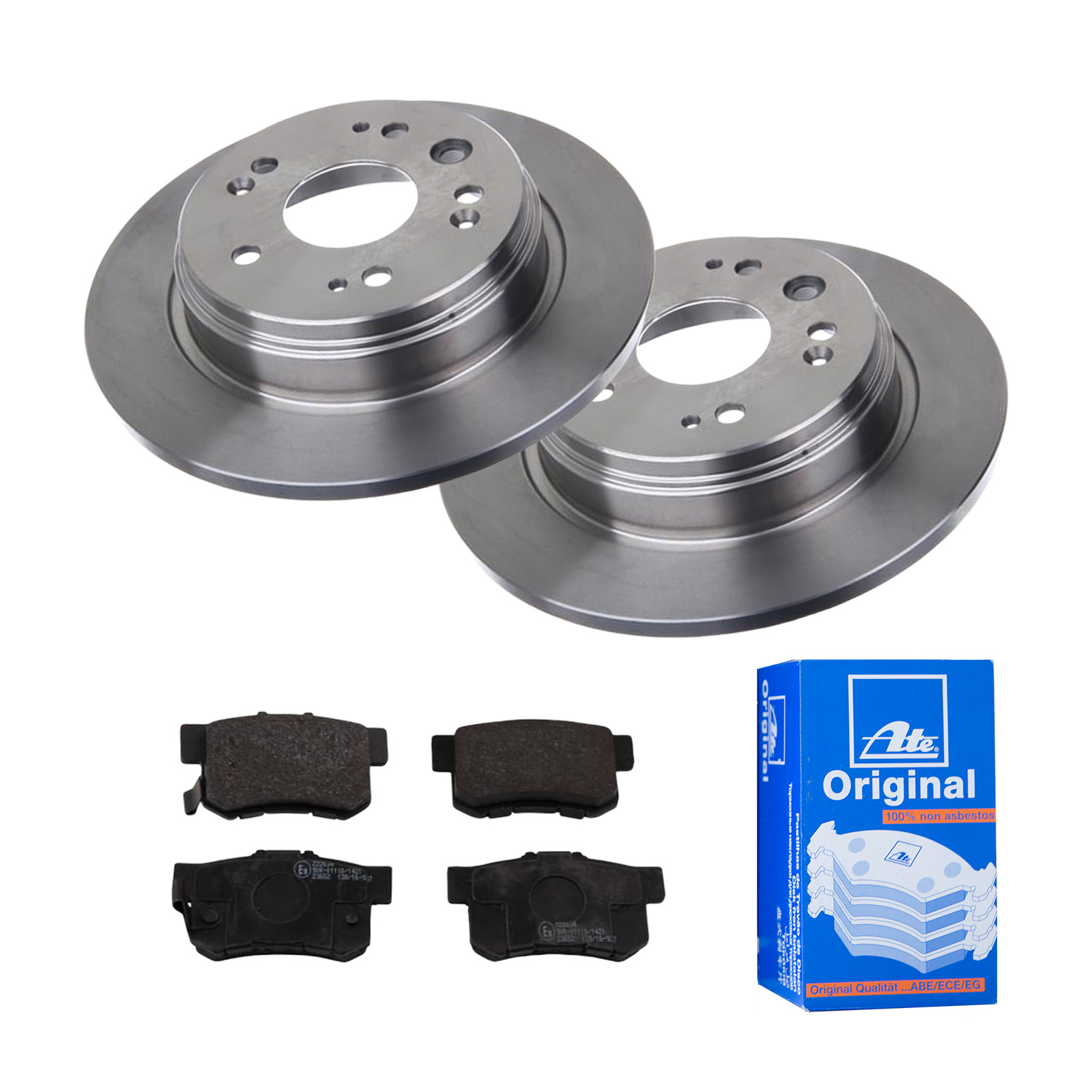 ATE Bremsensatz, Scheibenbremse ijf141fzx0 Hinterachse Voll 282mm 12mm für HONDA