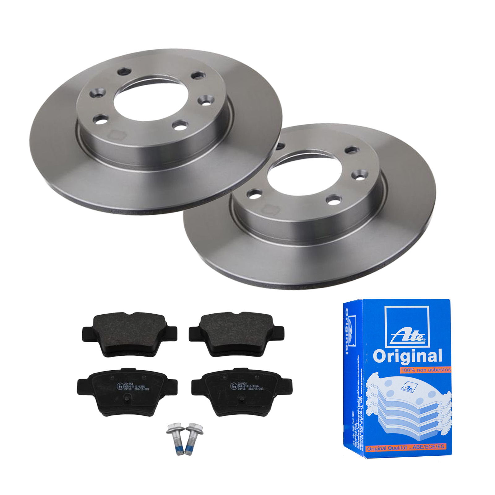 ATE Bremsensatz, Scheibenbremse ijf141g4q4 Hinterachse Voll 247mm 9mm für PEUGEOT CITROËN