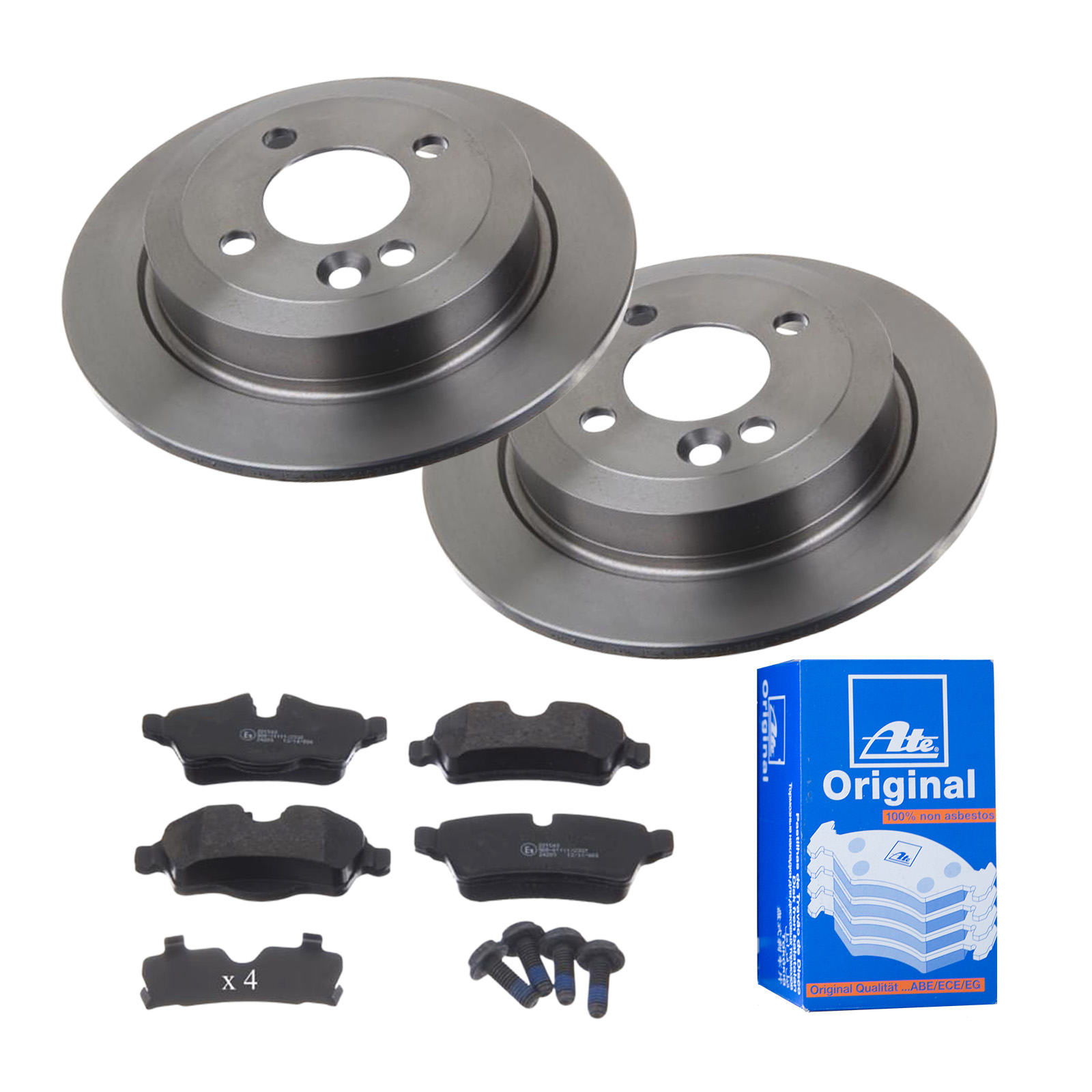 ATE Bremsensatz, Scheibenbremse ijf141g596 Hinterachse Voll 259mm 10mm für MINI