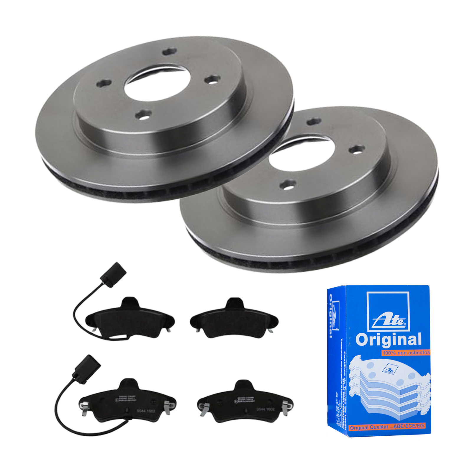ATE Bremsensatz, Scheibenbremse ijf141g728 Hinterachse belüftet 253mm 20mm für FORD