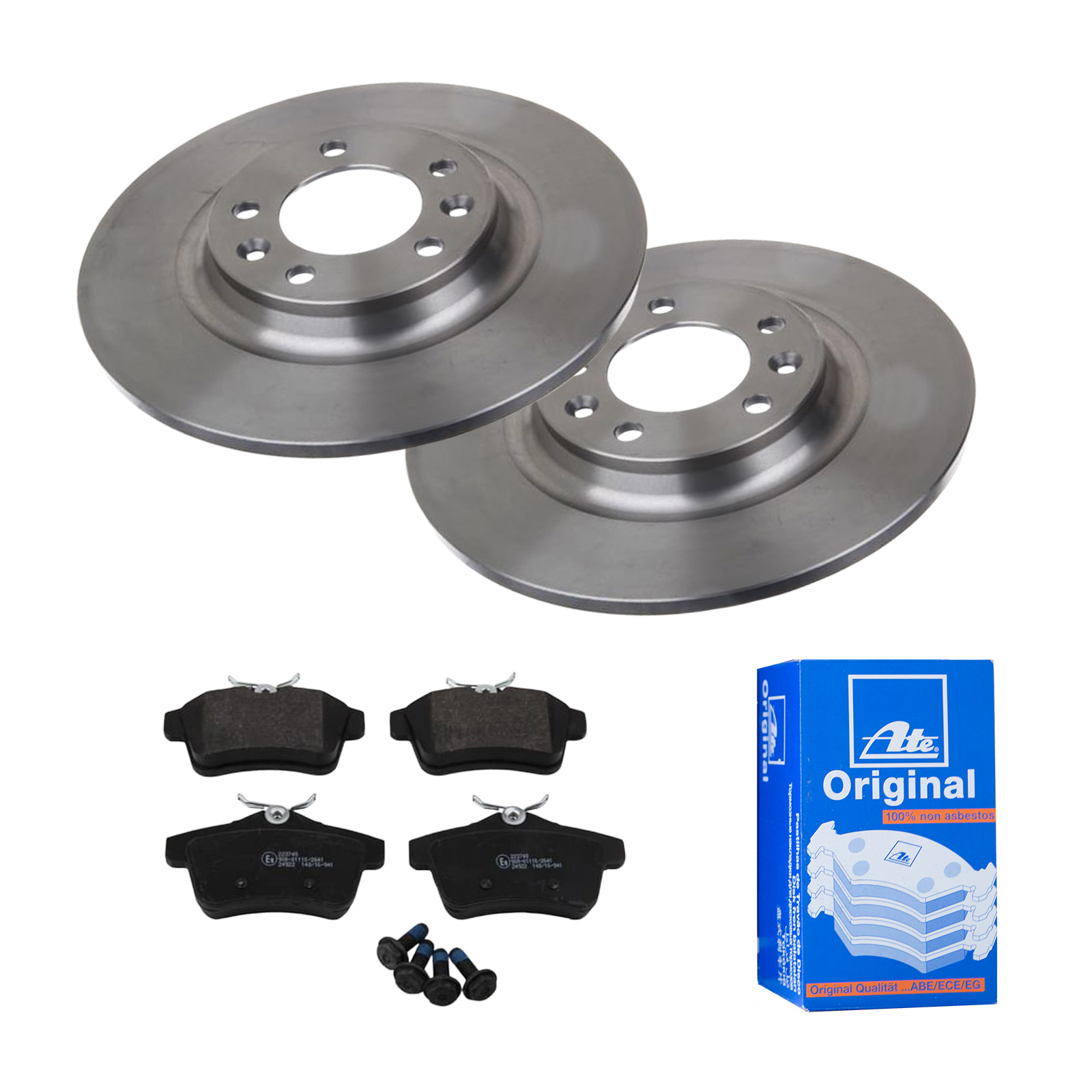 ATE Bremsensatz, Scheibenbremse ijf141g7k0 Hinterachse Voll 290mm 12mm für CITROËN PEUGEOT