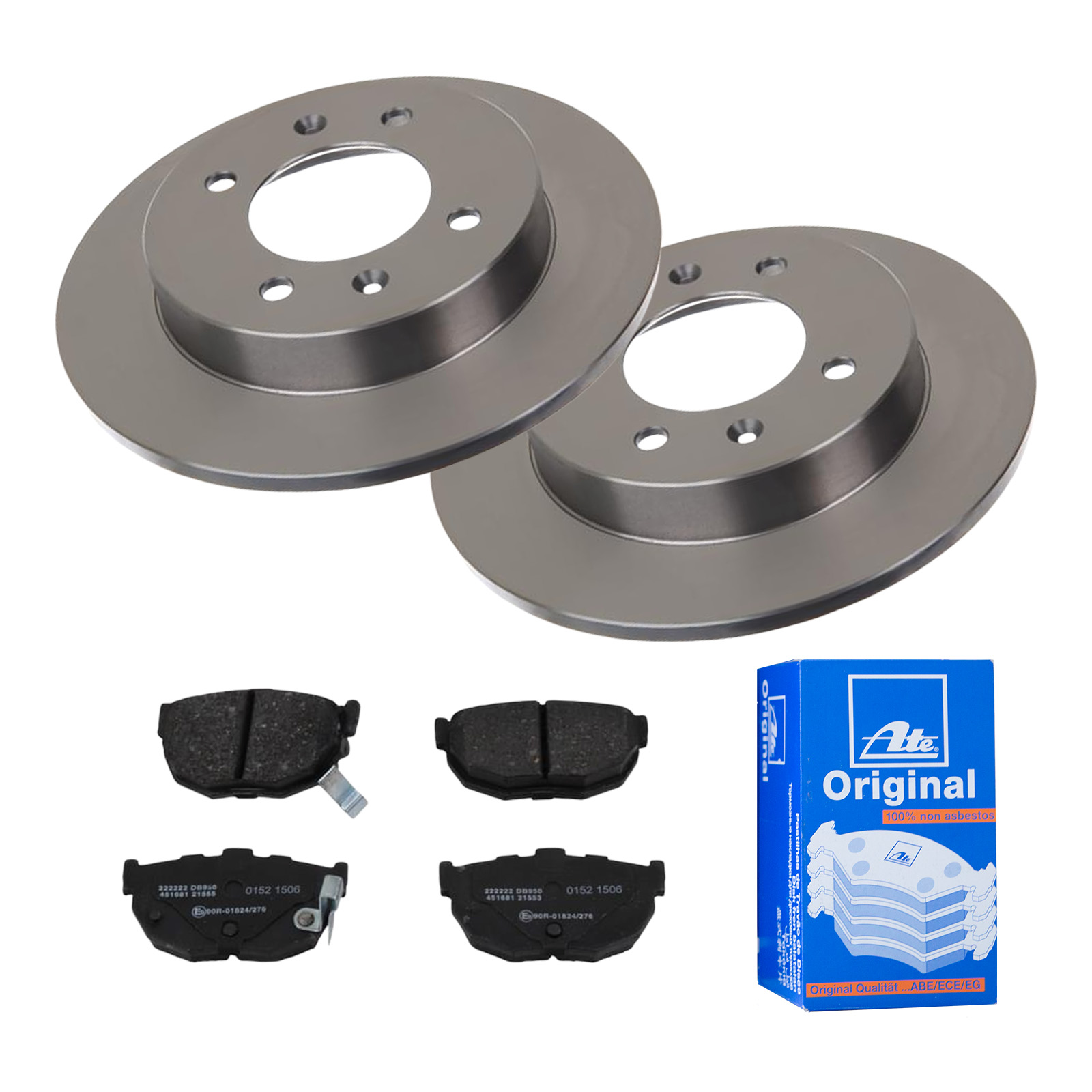 ATE Bremsensatz, Scheibenbremse ijf141g7t6 Hinterachse Voll 258mm 10mm für HYUNDAI KIA