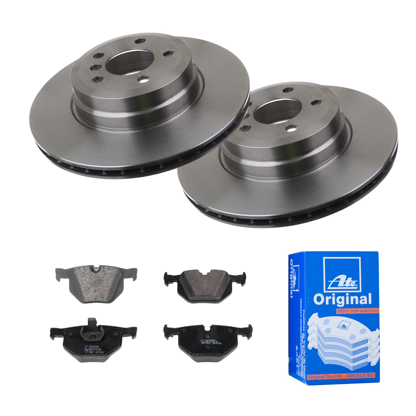 ATE Bremsensatz, Scheibenbremse ijf141g8n4 Hinterachse belüftet 345mm 24mm für BMW