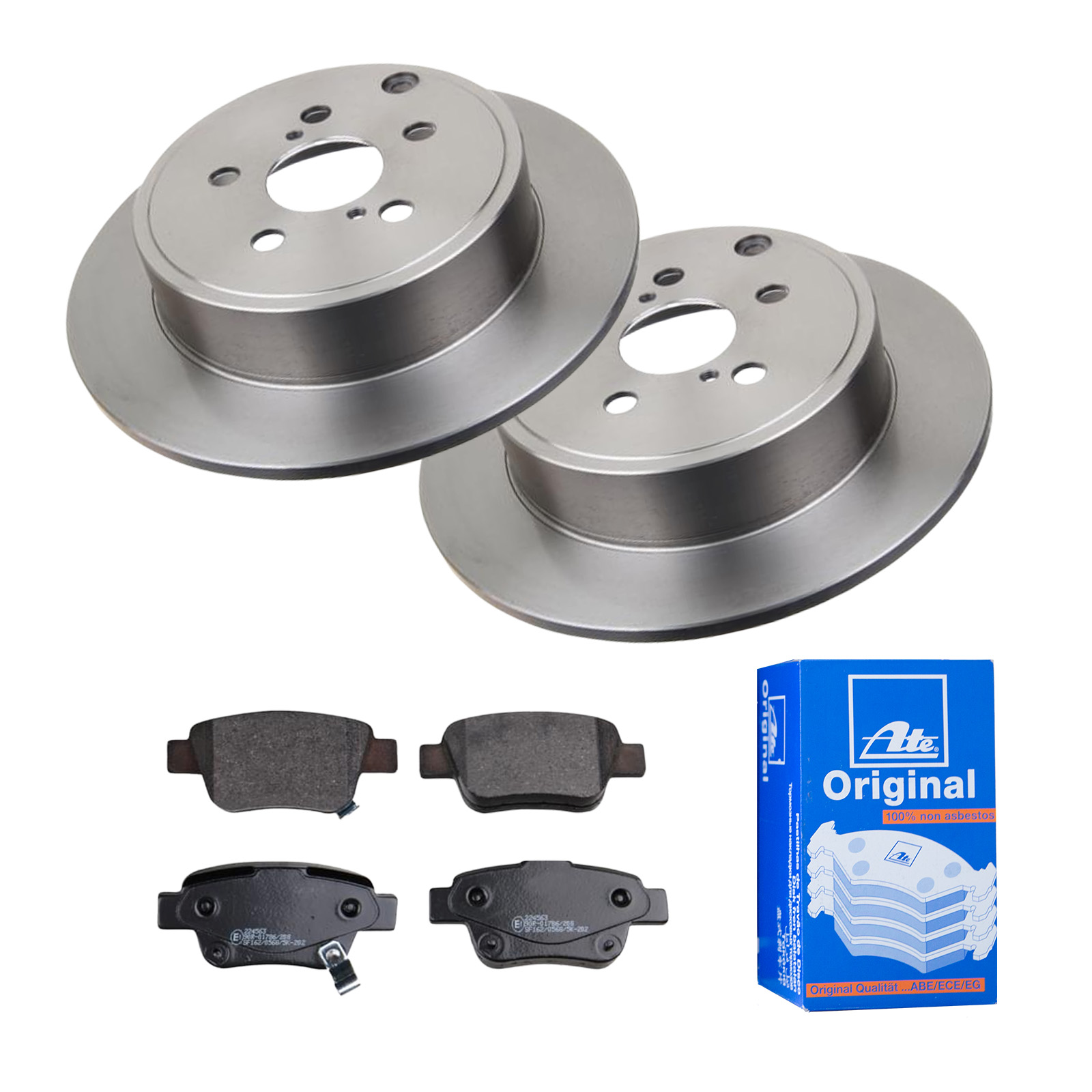 ATE Bremsensatz, Scheibenbremse ijf141g966 Hinterachse Voll 280mm 10mm für TOYOTA