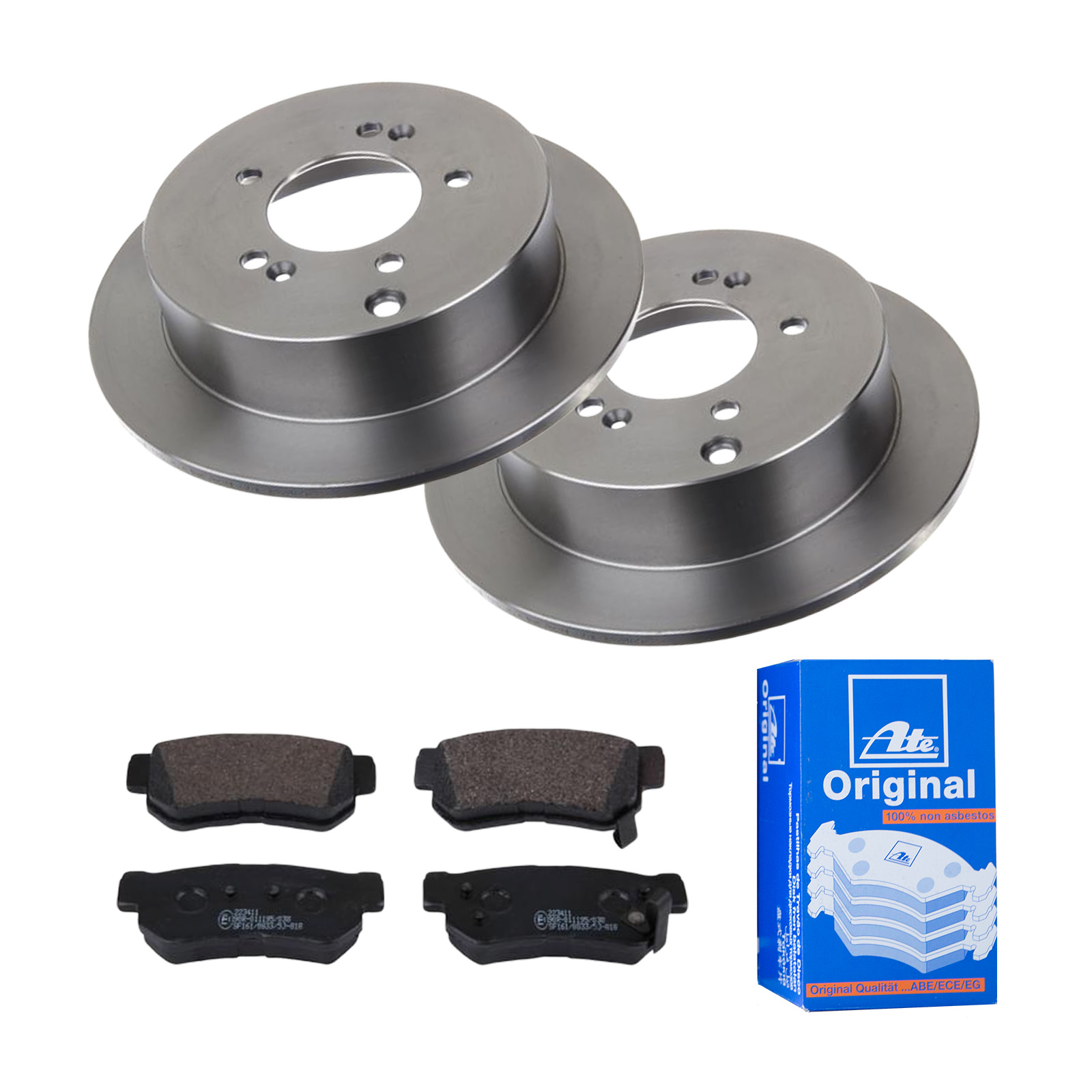 ATE Bremsensatz, Scheibenbremse ijf141g9e2 Hinterachse Voll 284mm 10mm für HYUNDAI KIA