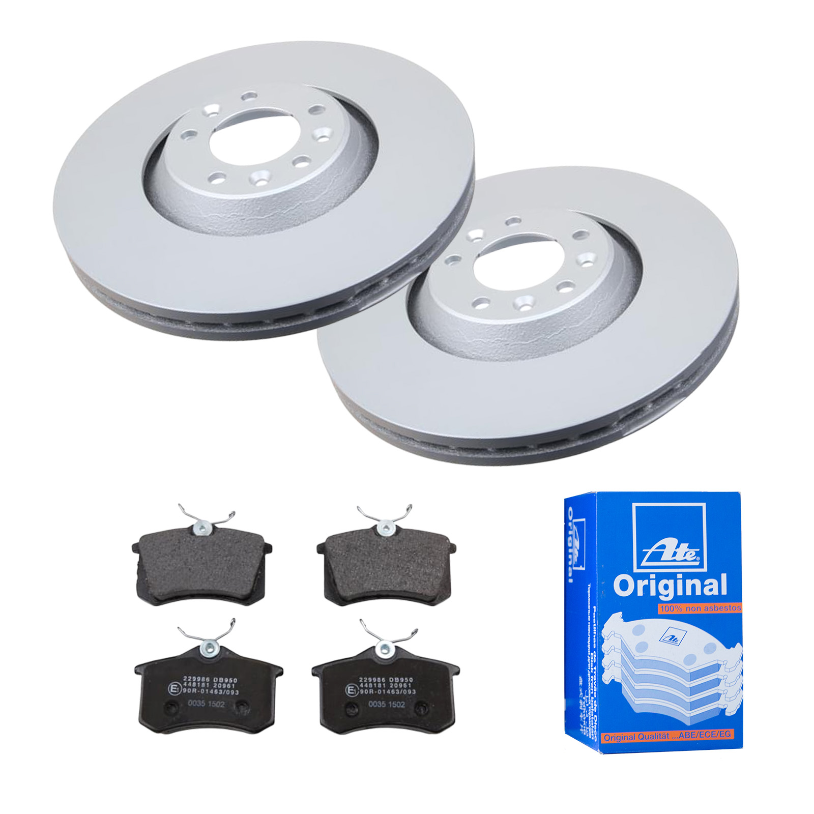 ATE Bremsensatz, Scheibenbremse ijf141gbq6 Hinterachse Voll 249mm 9mm für CITROËN PEUGEOT