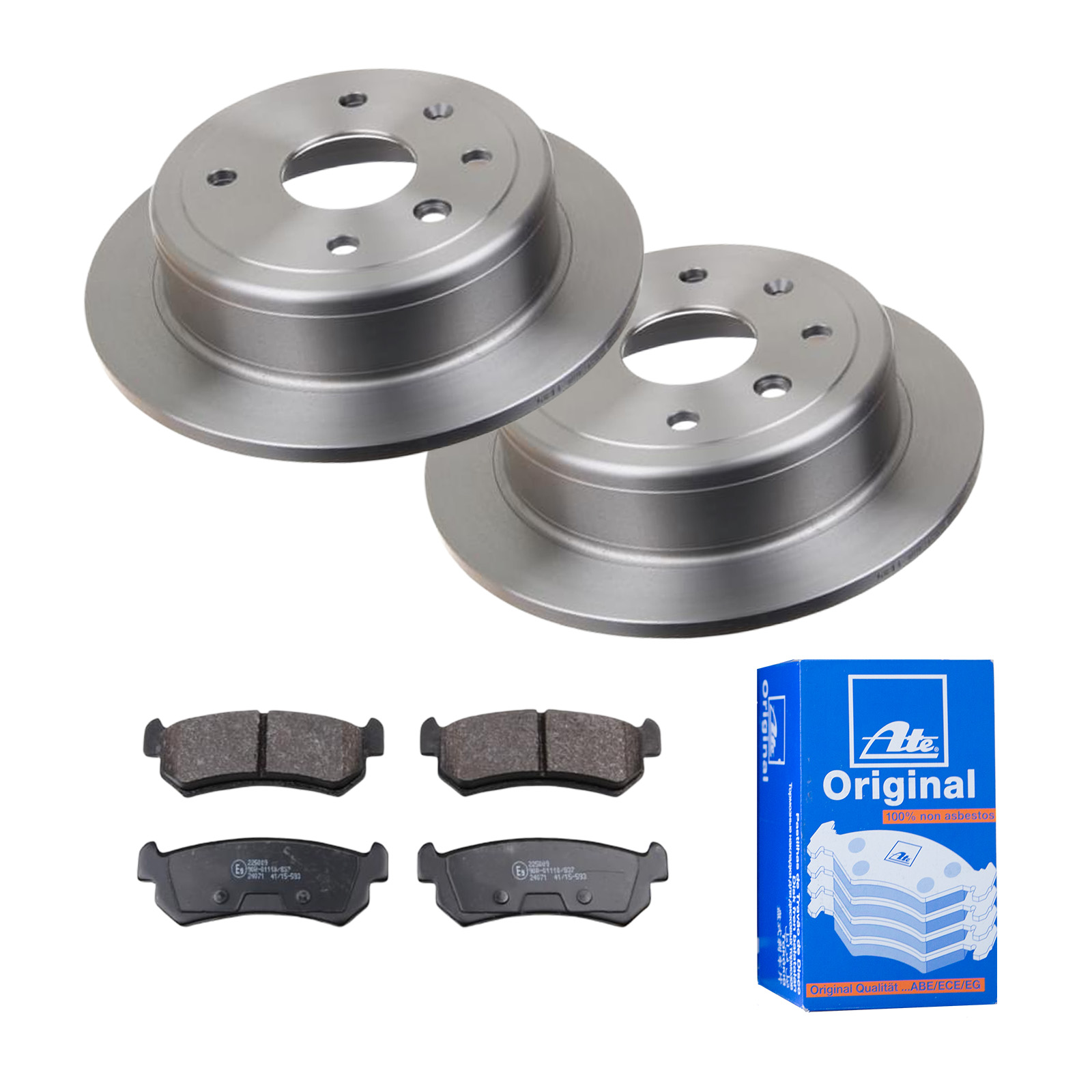 ATE Bremsensatz, Scheibenbremse ijf141gd06 Hinterachse Voll 258mm 10mm für CHEVROLET