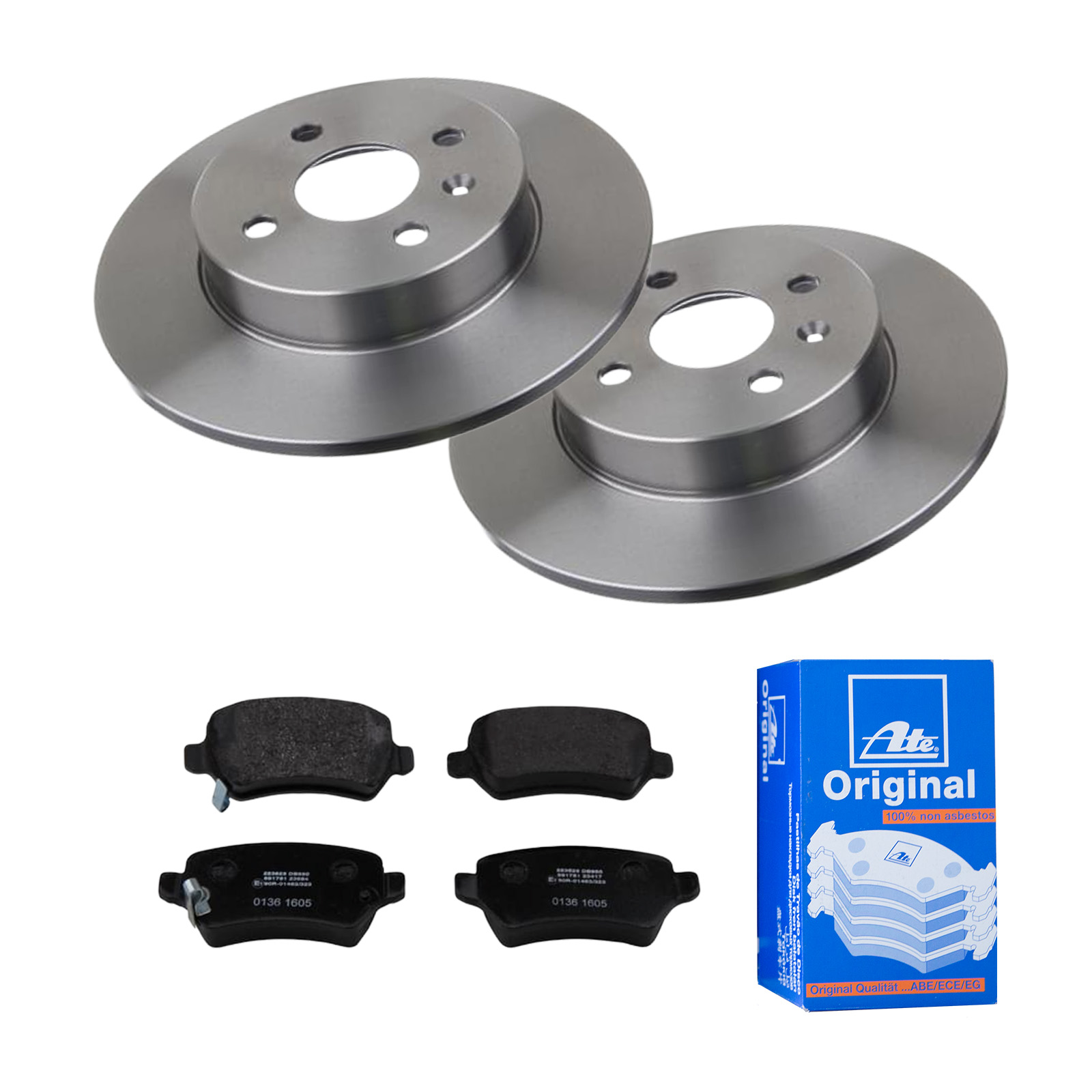 ATE Bremsensatz, Scheibenbremse ijf141ggf4 Hinterachse Voll 264mm 10mm für OPEL VAUXHALL CHEVROLET KIA
