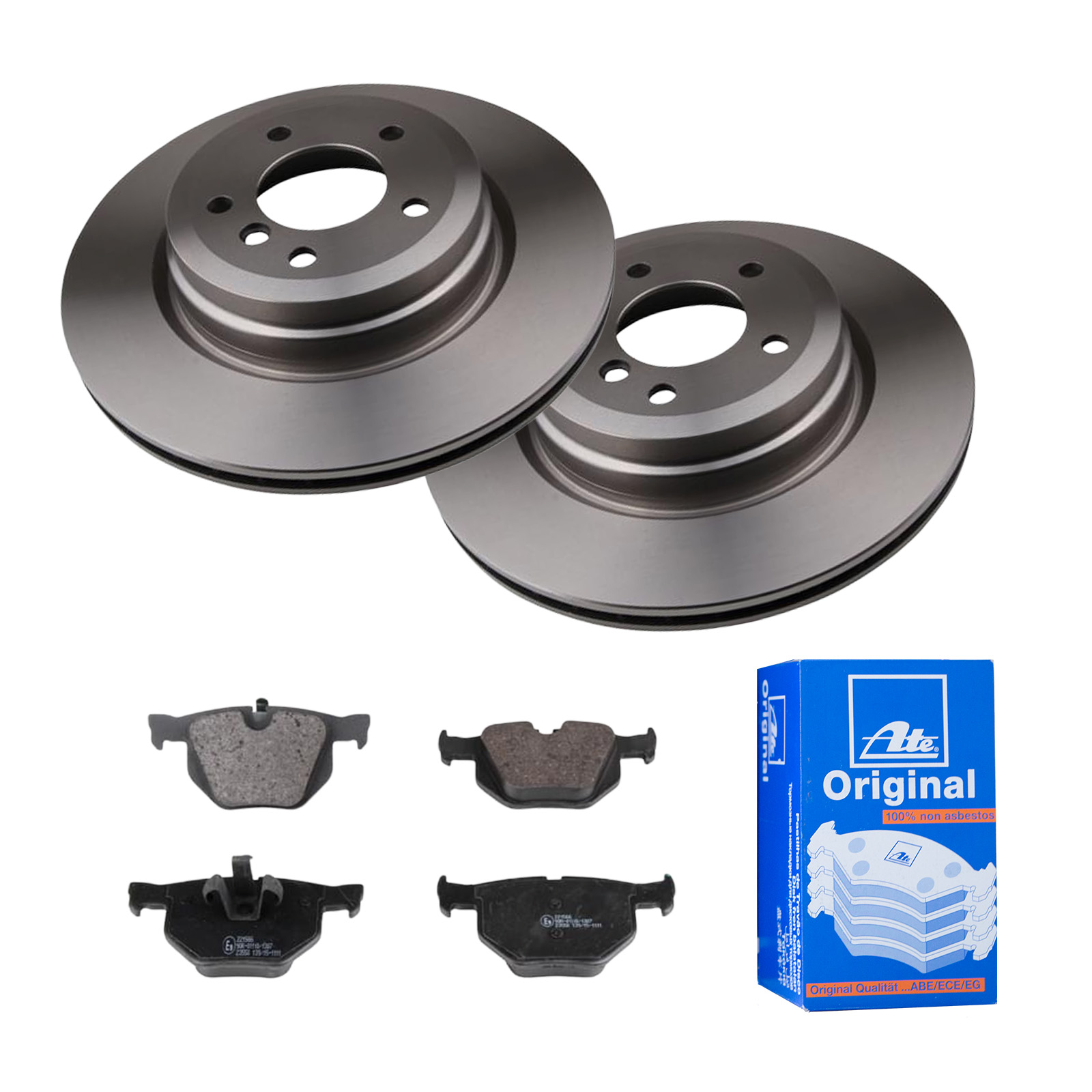 ATE Bremsensatz, Scheibenbremse ijf141gi66 Hinterachse belüftet 336mm 22mm für BMW