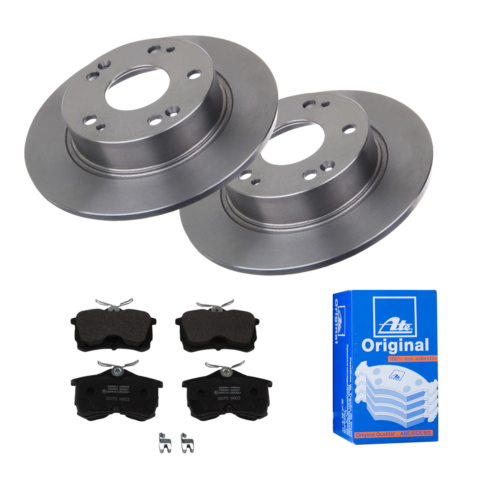 ATE Bremsensatz, Scheibenbremse ijf141giq8 Hinterachse Voll 260mm 10mm für HONDA