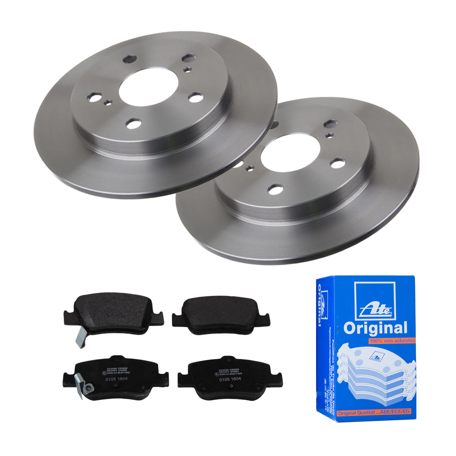 ATE Bremsensatz, Scheibenbremse ijf141glk4 Hinterachse Voll 259mm 9mm für TOYOTA