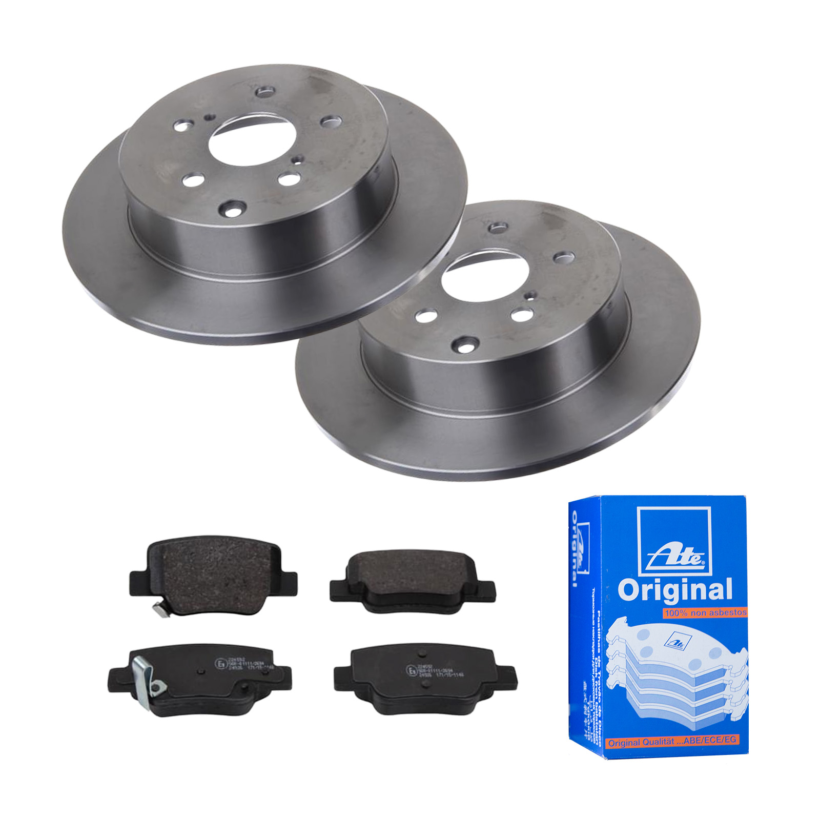 ATE Bremsensatz, Scheibenbremse ijf141gq76 Hinterachse Voll 297mm 11mm für TOYOTA