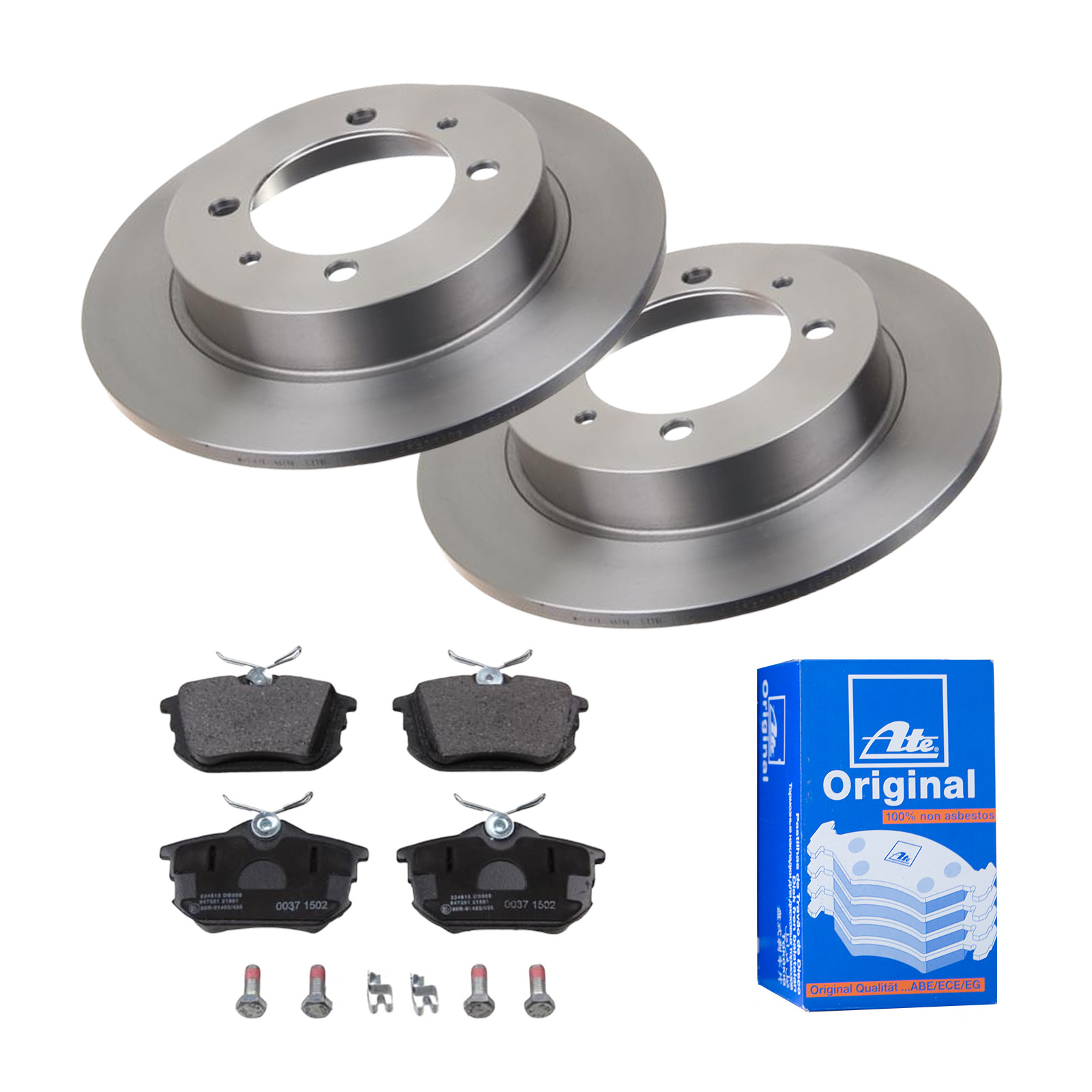 ATE Bremsensatz, Scheibenbremse ijf141gvd6 Hinterachse Voll 260mm 10mm für VOLVO MITSUBISHI