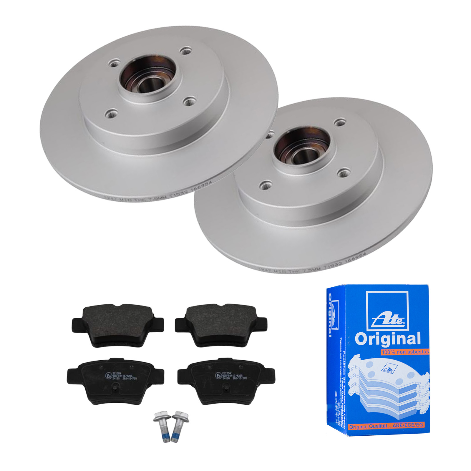 ATE Bremsensatz, Scheibenbremse ijf141gw74 Hinterachse Voll 249mm 9mm für CITROËN PEUGEOT