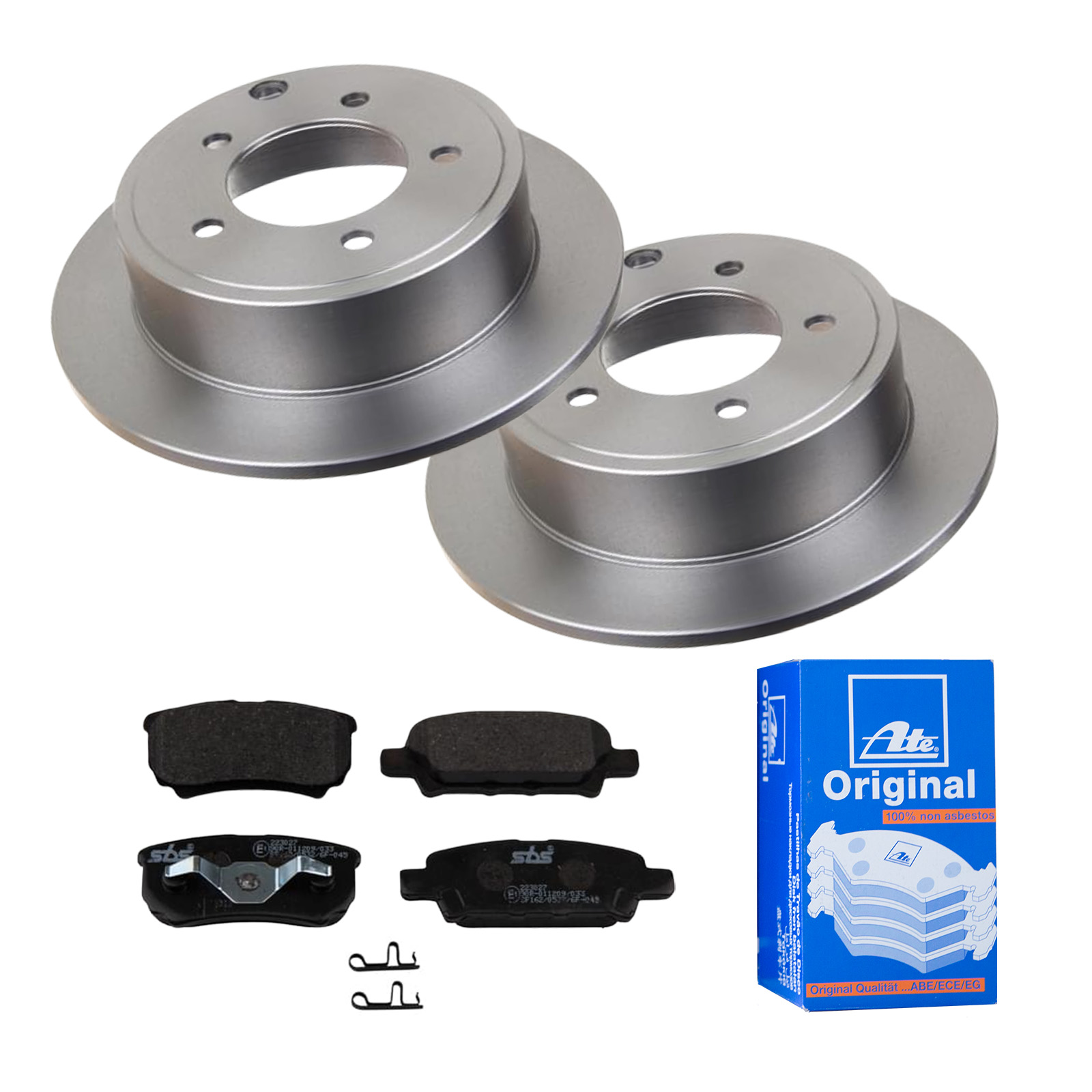 ATE Bremsensatz, Scheibenbremse ijf141gz10 Hinterachse Voll 262mm 10mm für CHRYSLER JEEP MITSUBISHI