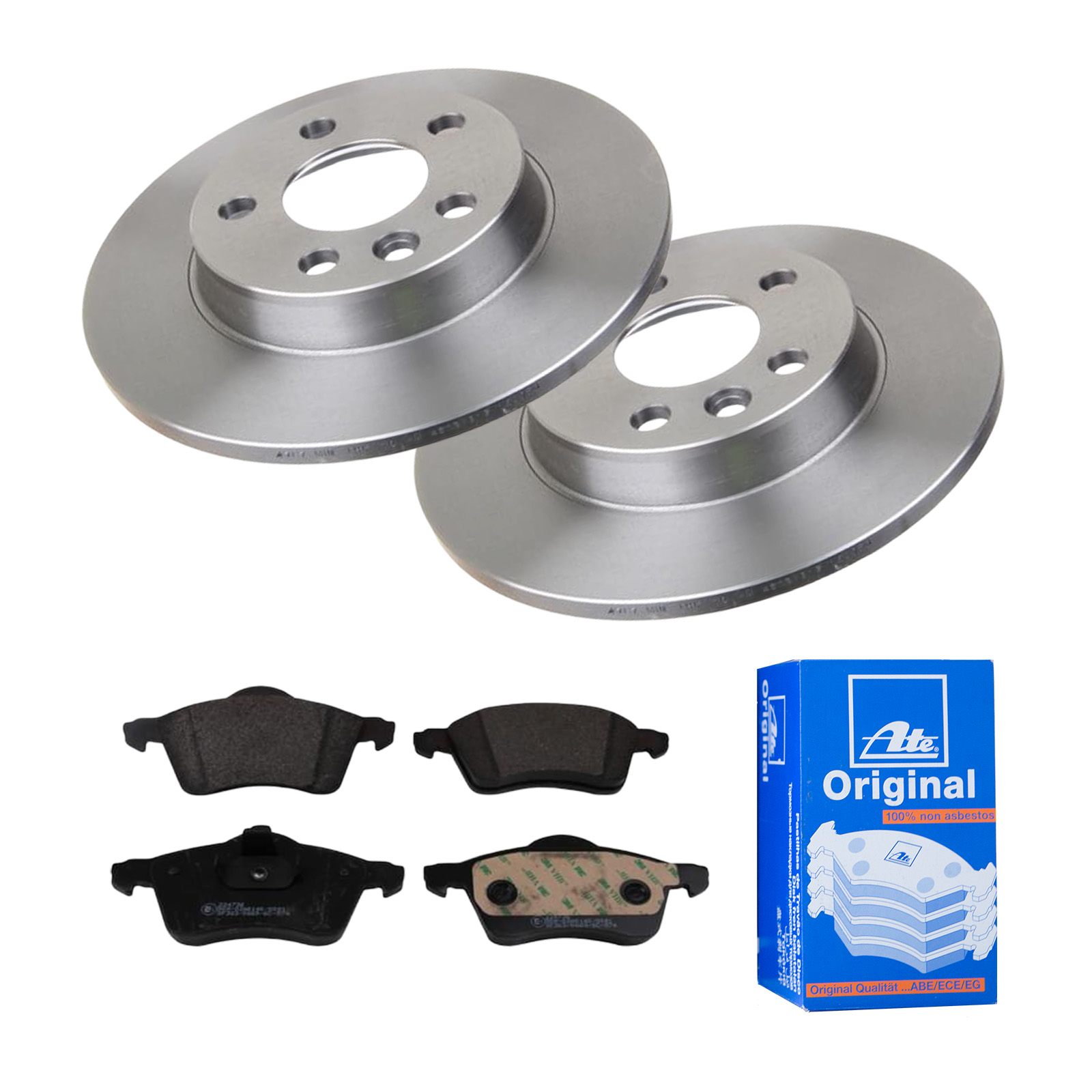 ATE Bremsensatz, Scheibenbremse ijf141gza6 Hinterachse Voll 280mm 12mm für VAG