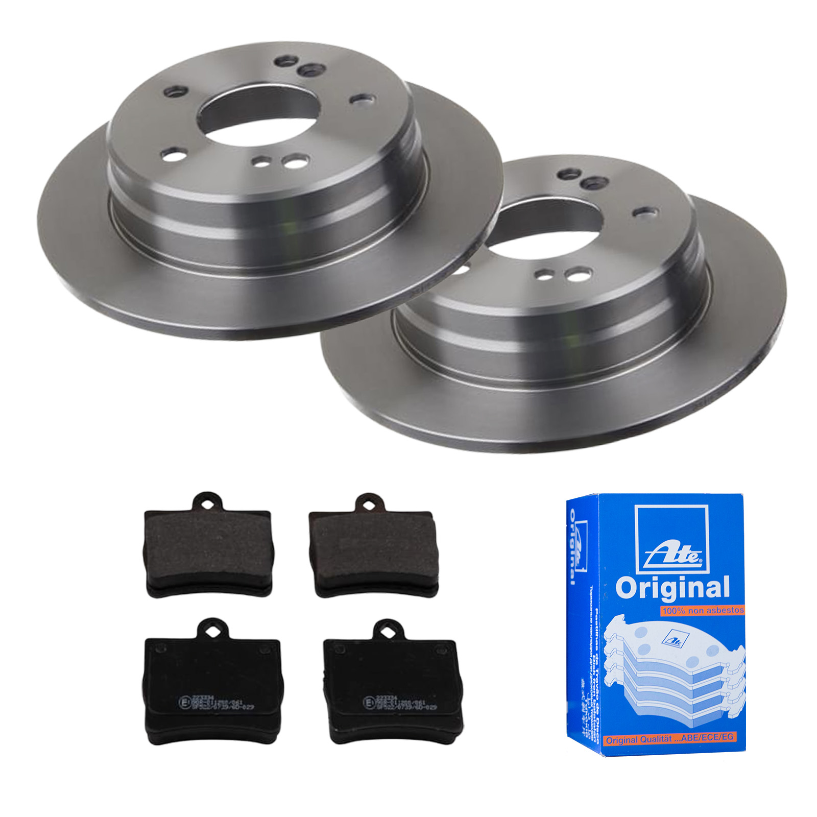 ATE Bremsensatz, Scheibenbremse ijf141gzk2 Hinterachse Voll 258mm 9mm für MERCEDES-BENZ