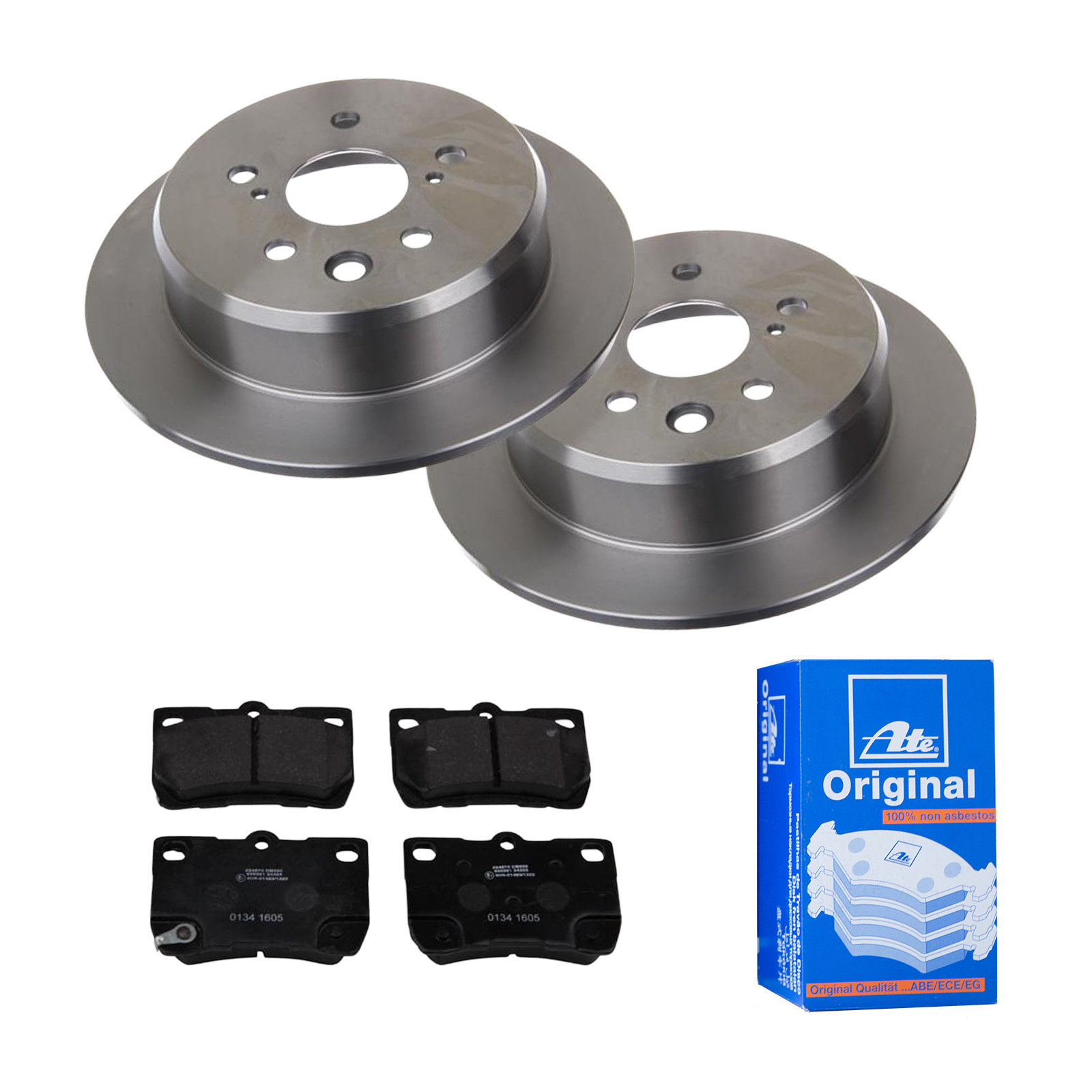 ATE Bremsensatz, Scheibenbremse ijf141h272 Hinterachse Voll 291mm 10mm für LEXUS