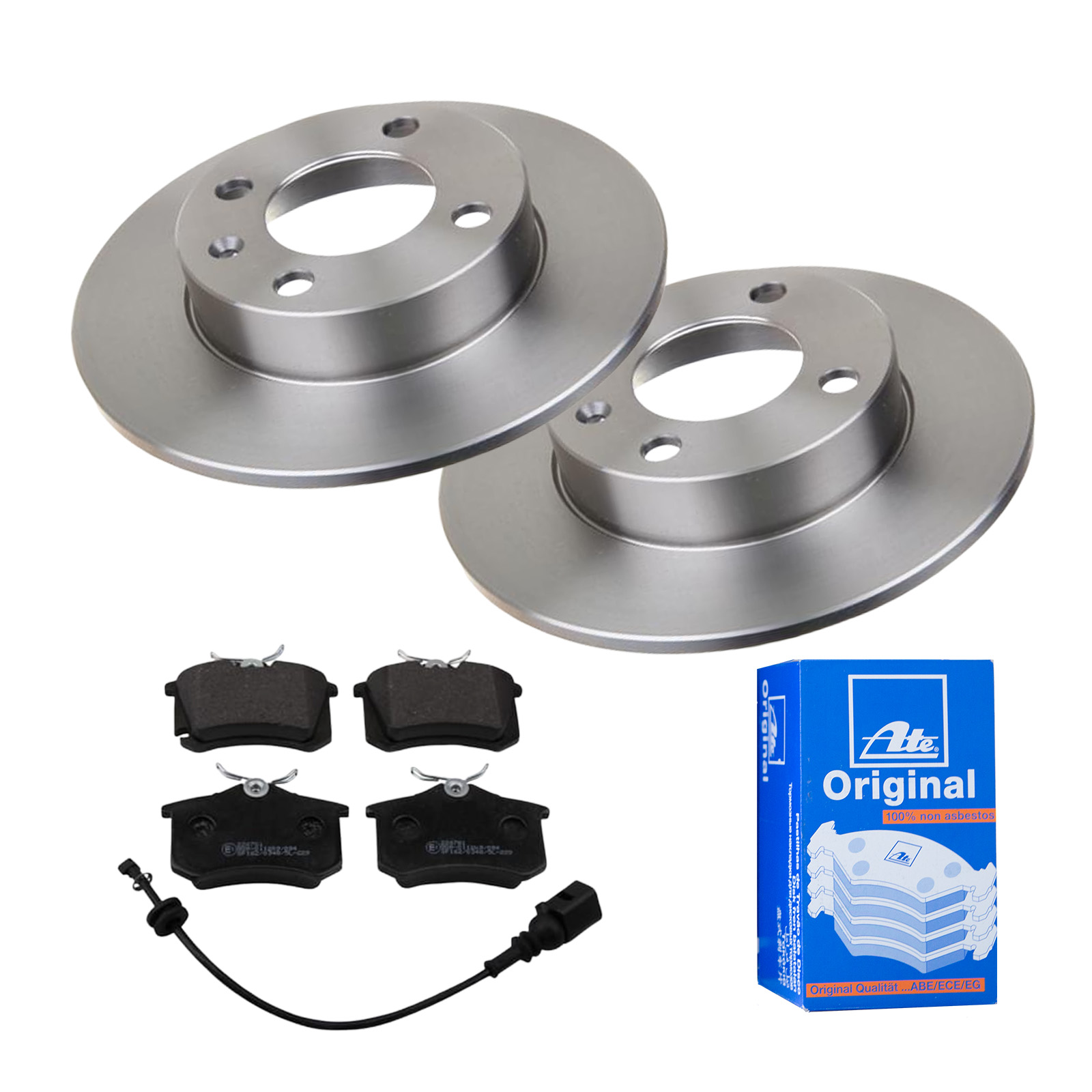 ATE Bremsensatz, Scheibenbremse ijf141h2z0 Hinterachse Voll 232mm 9mm für SEAT SKODA