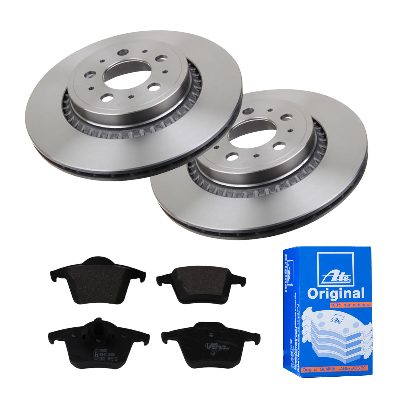 ATE Bremsensatz, Scheibenbremse ijf141h6m4 Hinterachse belüftet 308mm 20mm für VOLVO