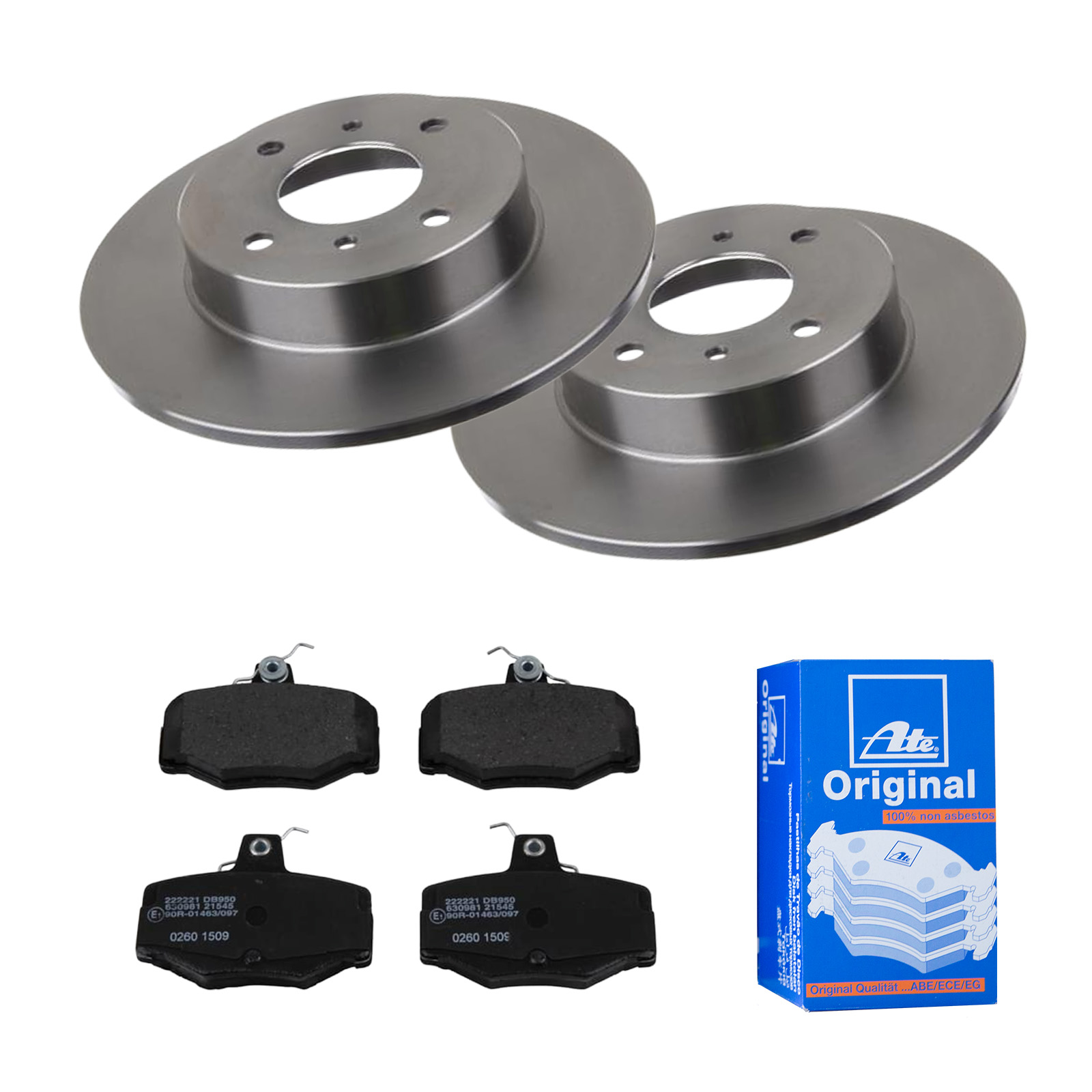 ATE Bremsensatz, Scheibenbremse ijf141h850 Hinterachse Voll 278mm 10mm für NISSAN