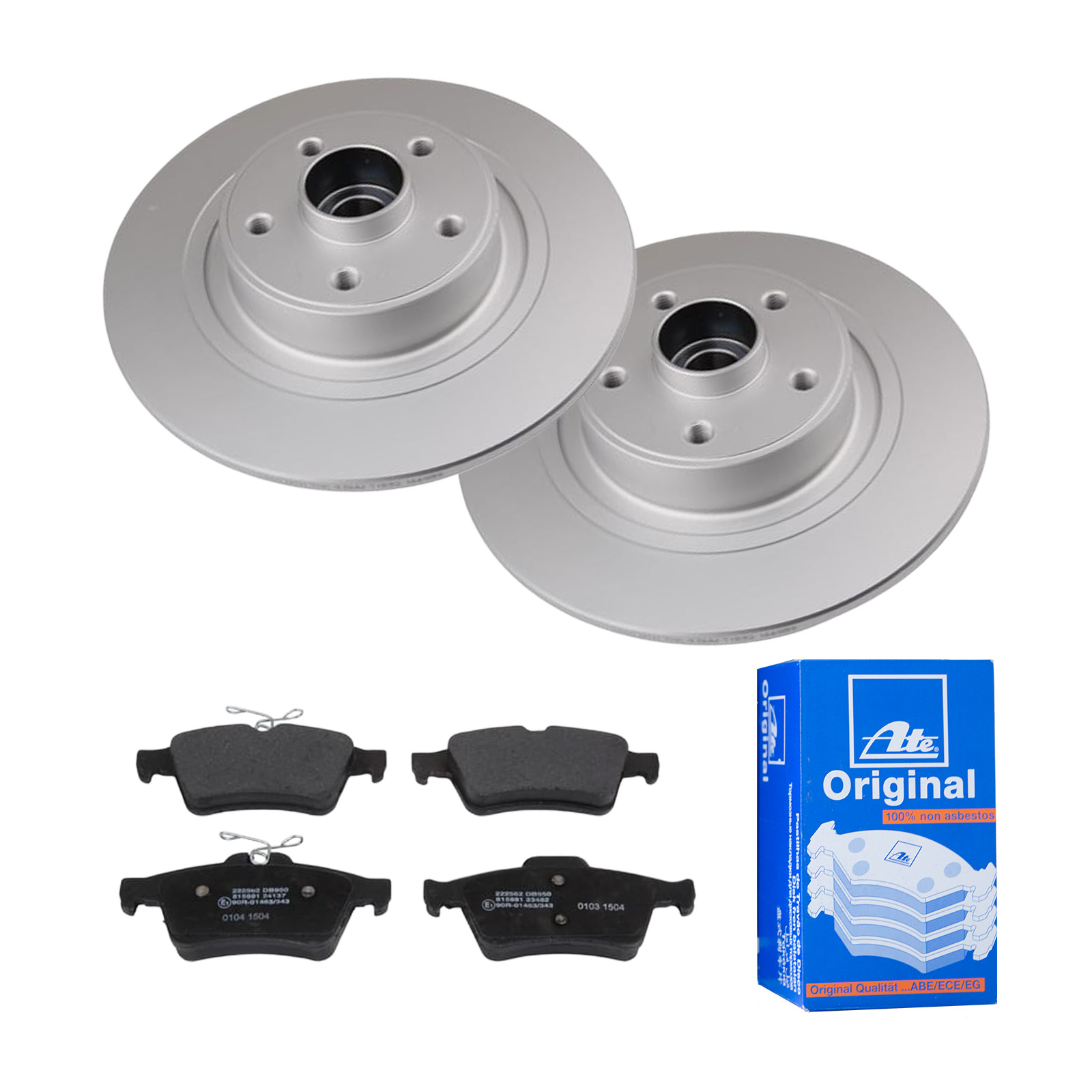 ATE Bremsensatz, Scheibenbremse ijf141h8w8 Hinterachse Voll 300mm 11mm für RENAULT NISSAN