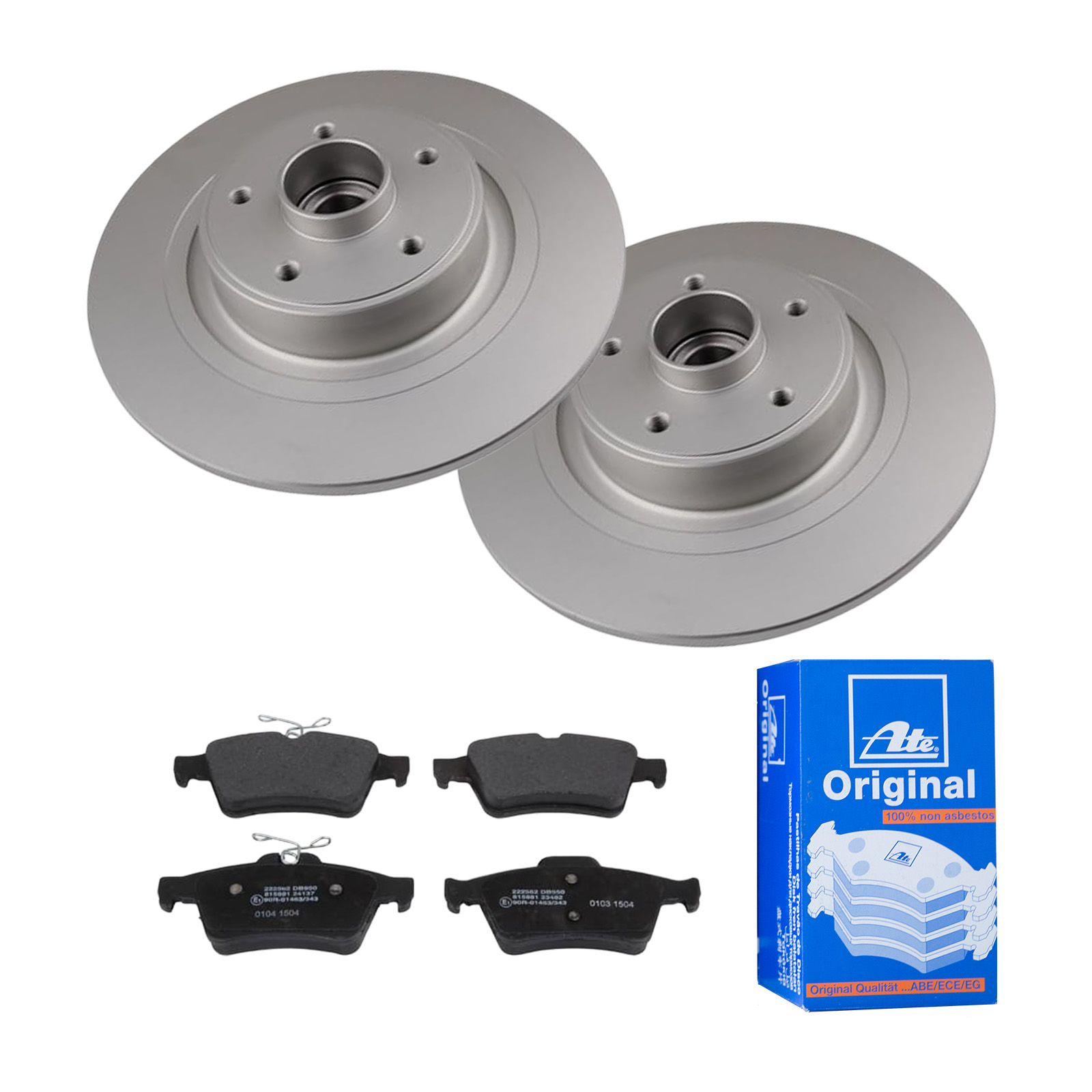 ATE Bremsensatz, Scheibenbremse ijf141hbx4 Hinterachse Voll 300mm 11mm für NISSAN RENAULT