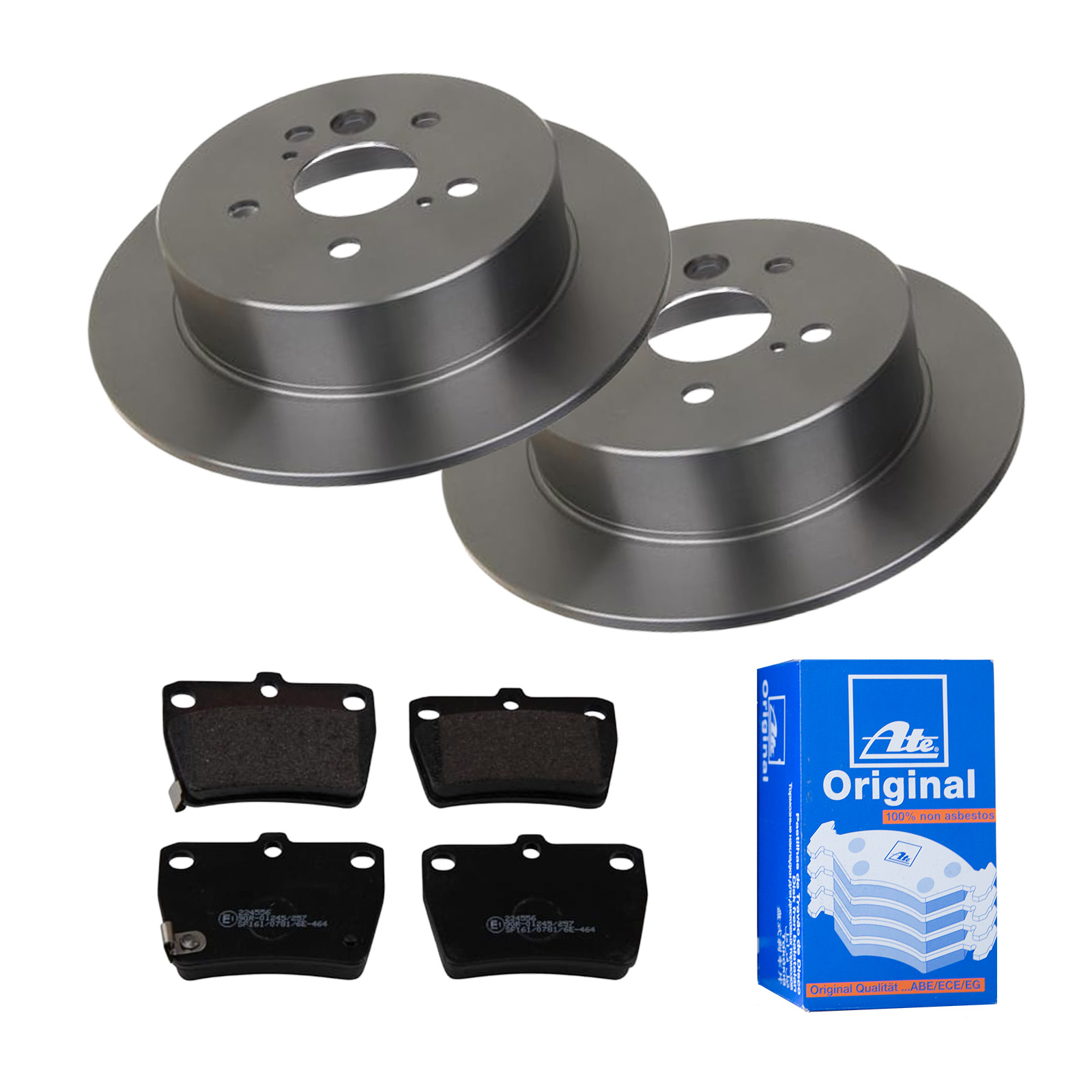 ATE Bremsensatz, Scheibenbremse ijf141hcz8 Hinterachse Voll 303mm 9mm für TOYOTA