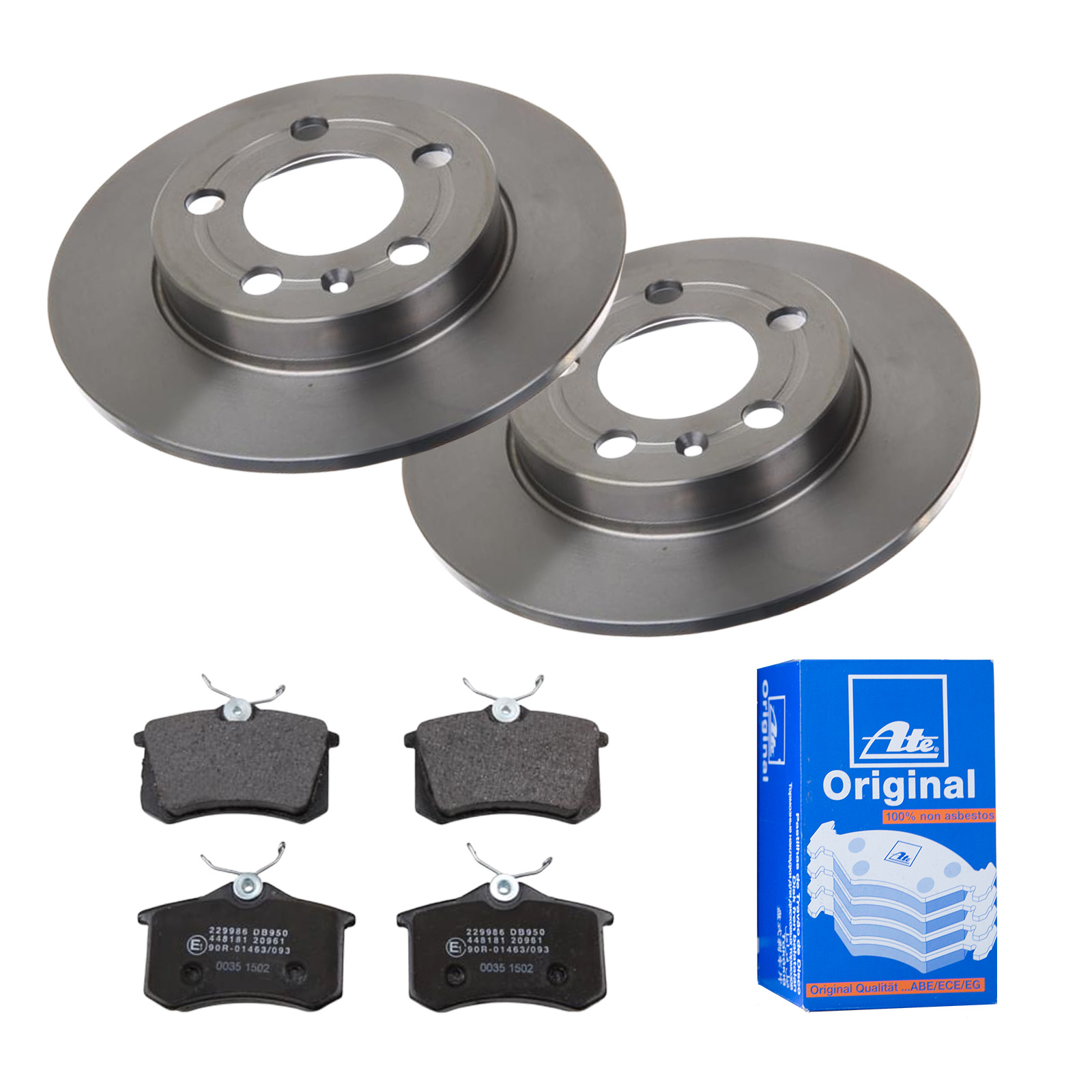 ATE Bremsensatz, Scheibenbremse ijf141hdi0 Hinterachse Voll 239mm 8mm für VAG SEAT
