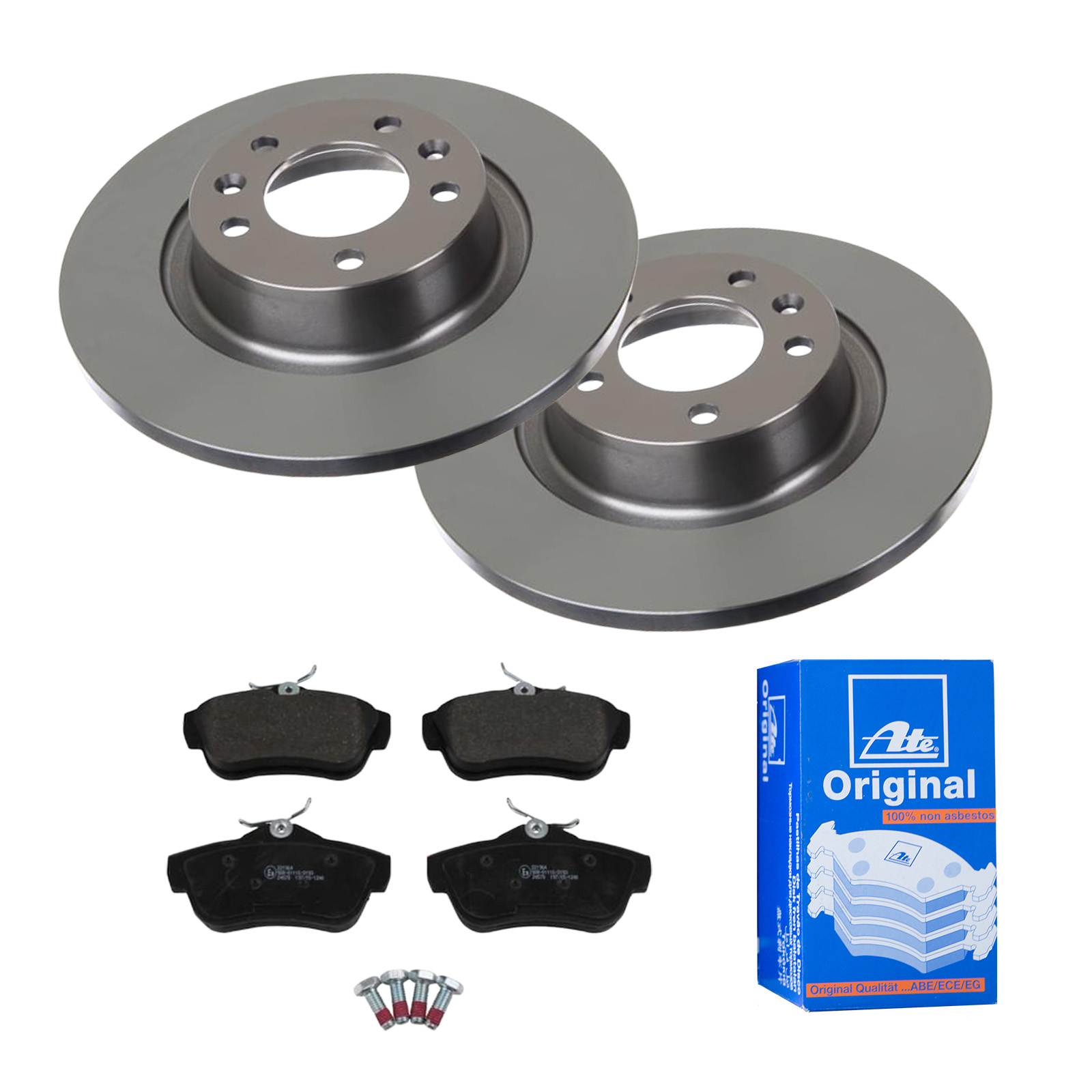 ATE Bremsensatz, Scheibenbremse ijf141he02 Hinterachse Voll 290mm 14mm für PEUGEOT CITROËN FIAT TOYOTA