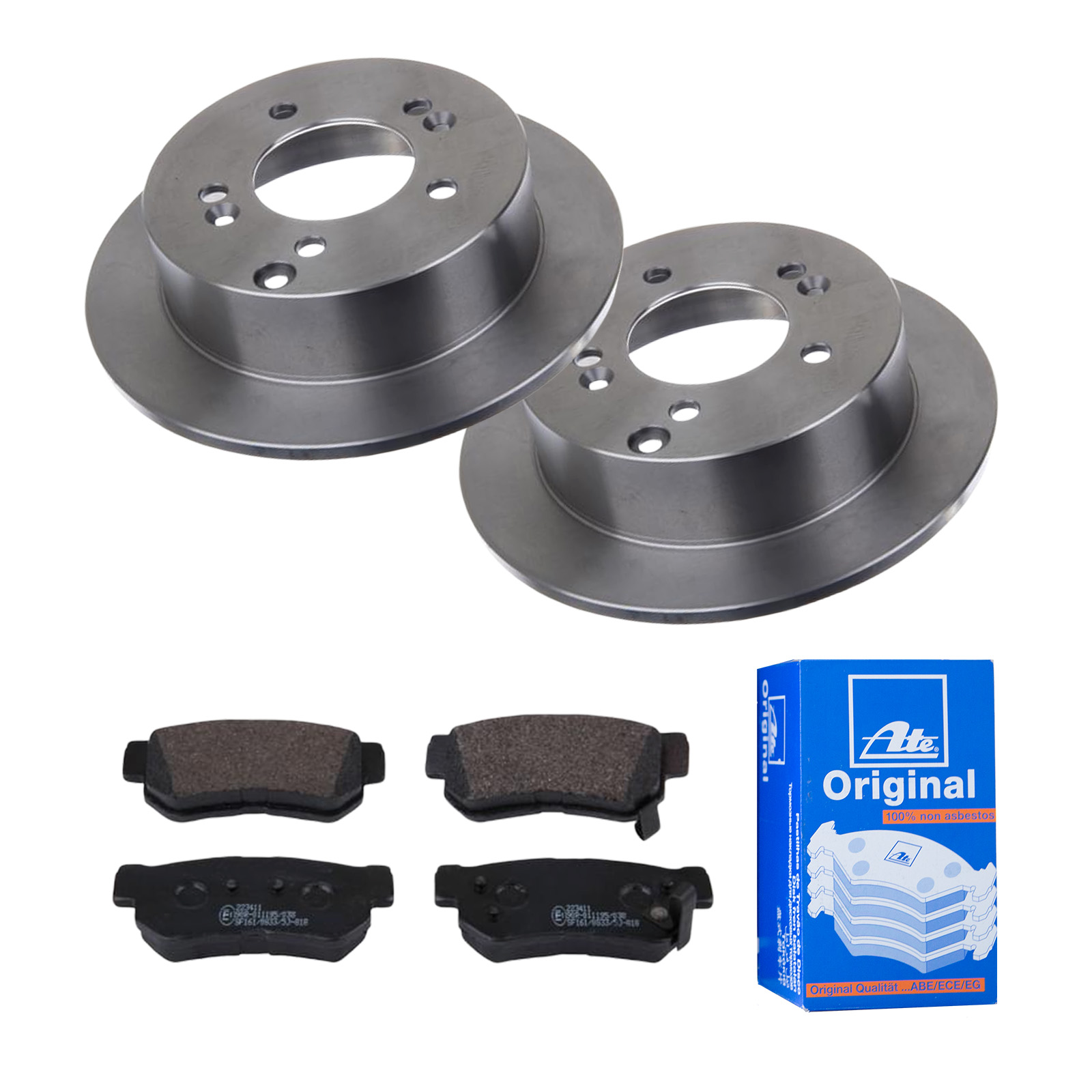 ATE Bremsensatz, Scheibenbremse ijf141hei4 Hinterachse Voll 262mm 10mm für HYUNDAI KIA