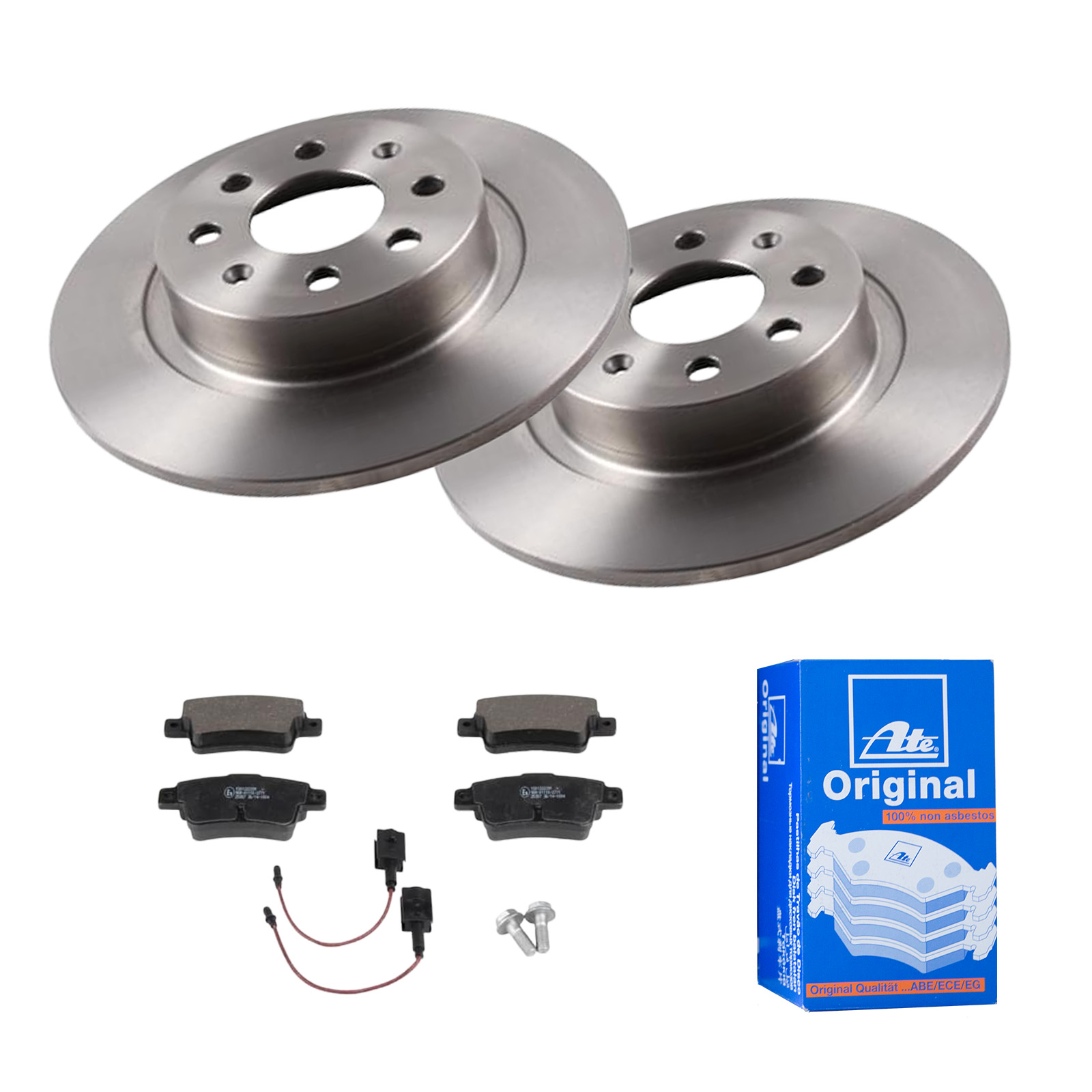 ATE Bremsensatz, Scheibenbremse ijf141hfs4 Hinterachse Voll 264mm 10mm für VAUXHALL FIAT OPEL
