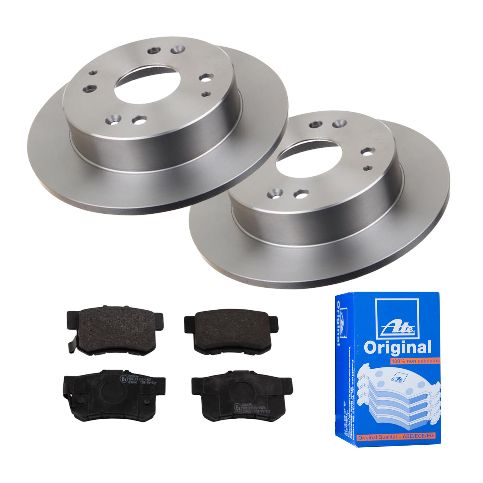 ATE Bremsensatz, Scheibenbremse ijf141hiu6 Hinterachse Voll 260mm 10mm für FIAT HONDA SUZUKI MG ROVER