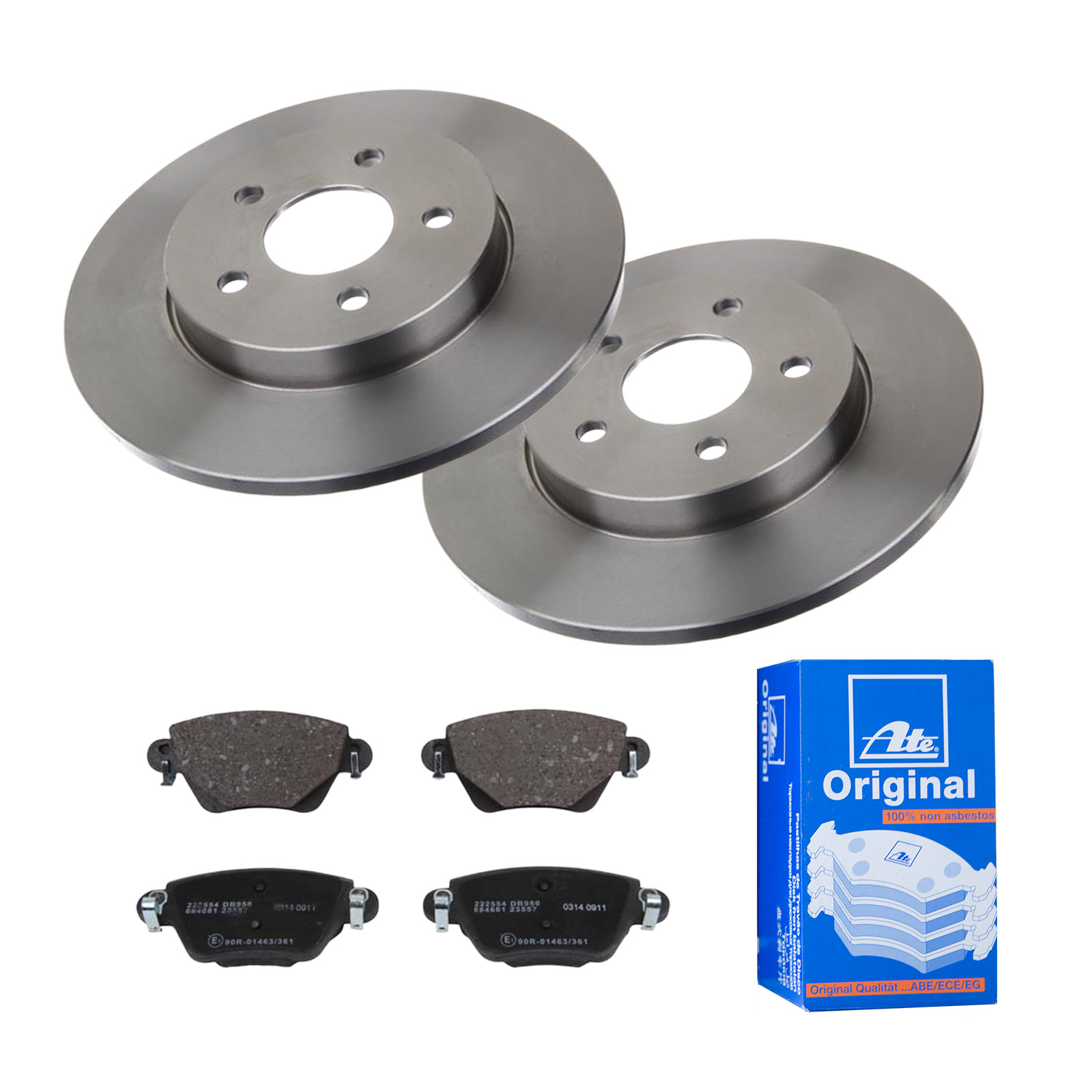 ATE Bremsensatz, Scheibenbremse ijf141hk56 Hinterachse Voll 280mm 12mm für FORD JAGUAR RENAULT