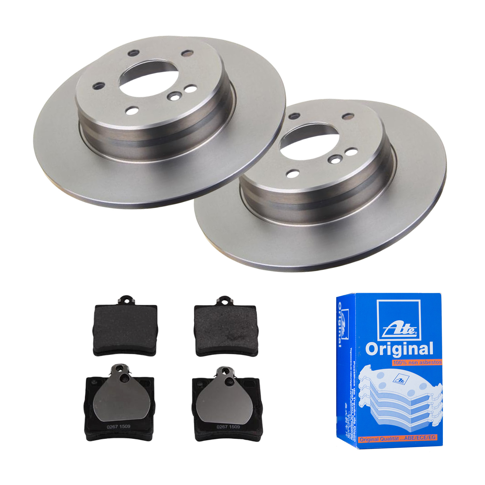 ATE Bremsensatz, Scheibenbremse ijf141hko8 Hinterachse Voll 290mm 10mm für MERCEDES-BENZ MAYBACH CHRYSLER
