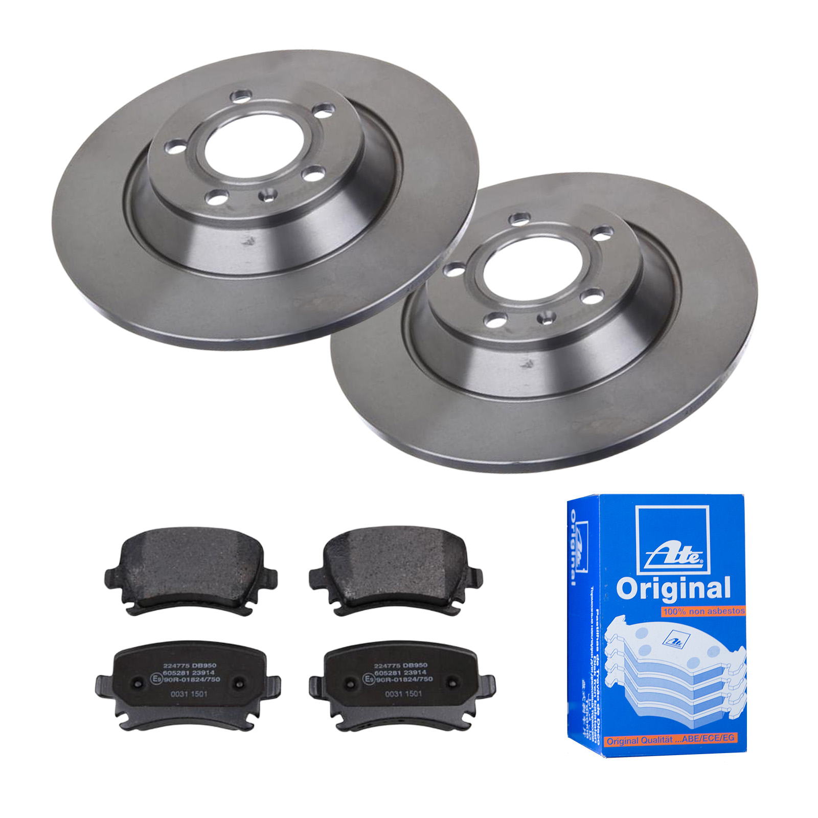 ATE Bremsensatz, Scheibenbremse ijf141hn02 Hinterachse Voll 302mm 12mm für SEAT SKODA VAG