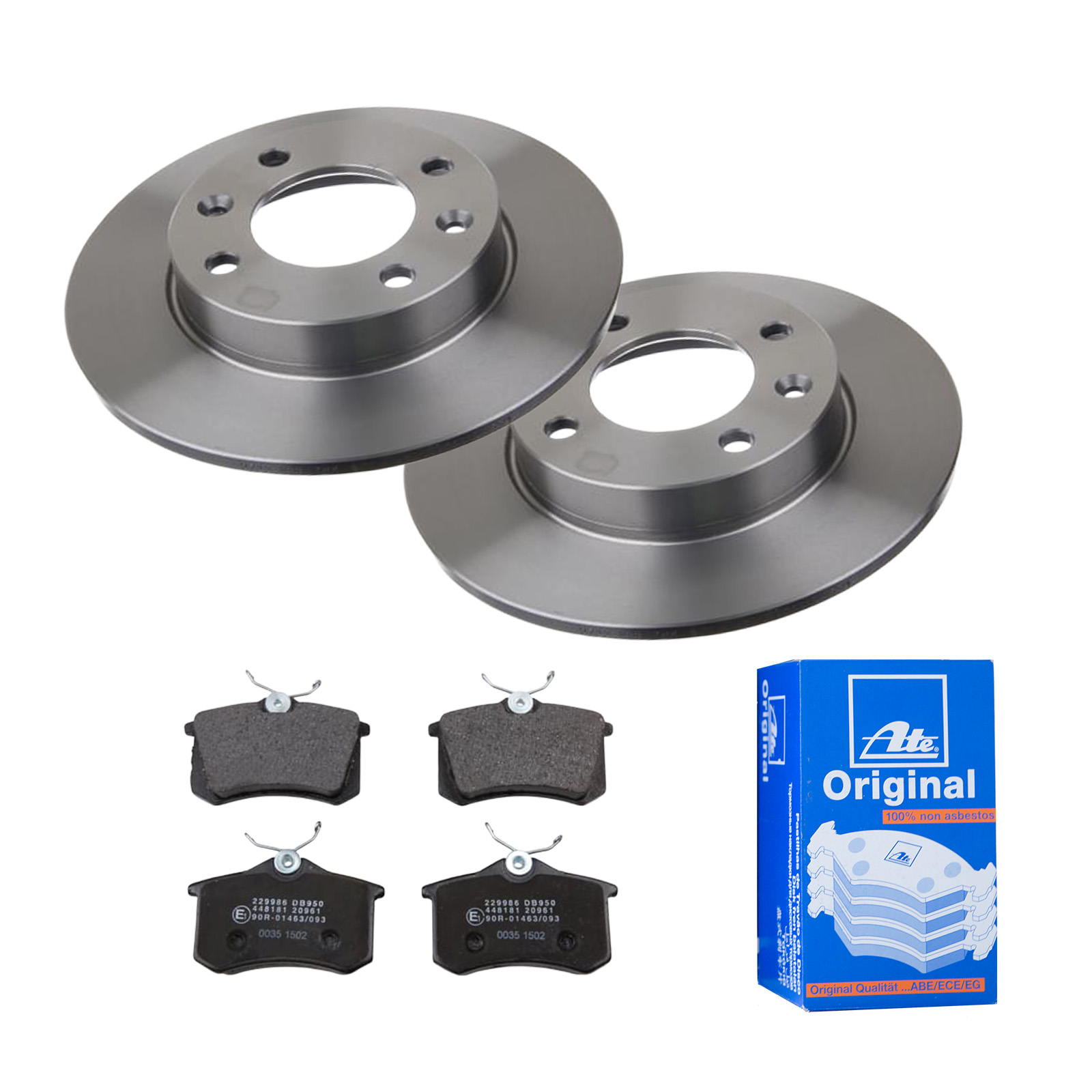 ATE Bremsensatz, Scheibenbremse ijf141ho06 Hinterachse Voll 247mm 9mm für PEUGEOT CITROËN VAG SEAT SKODA