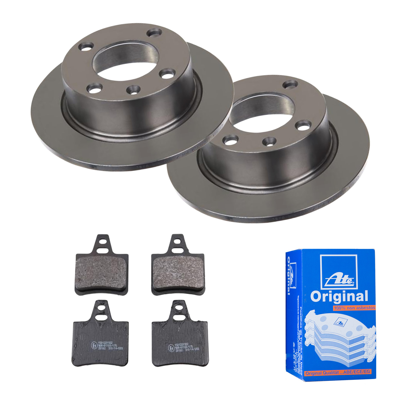 ATE Bremsensatz, Scheibenbremse ijf141hr28 Hinterachse Voll 224mm 9mm für CITROËN