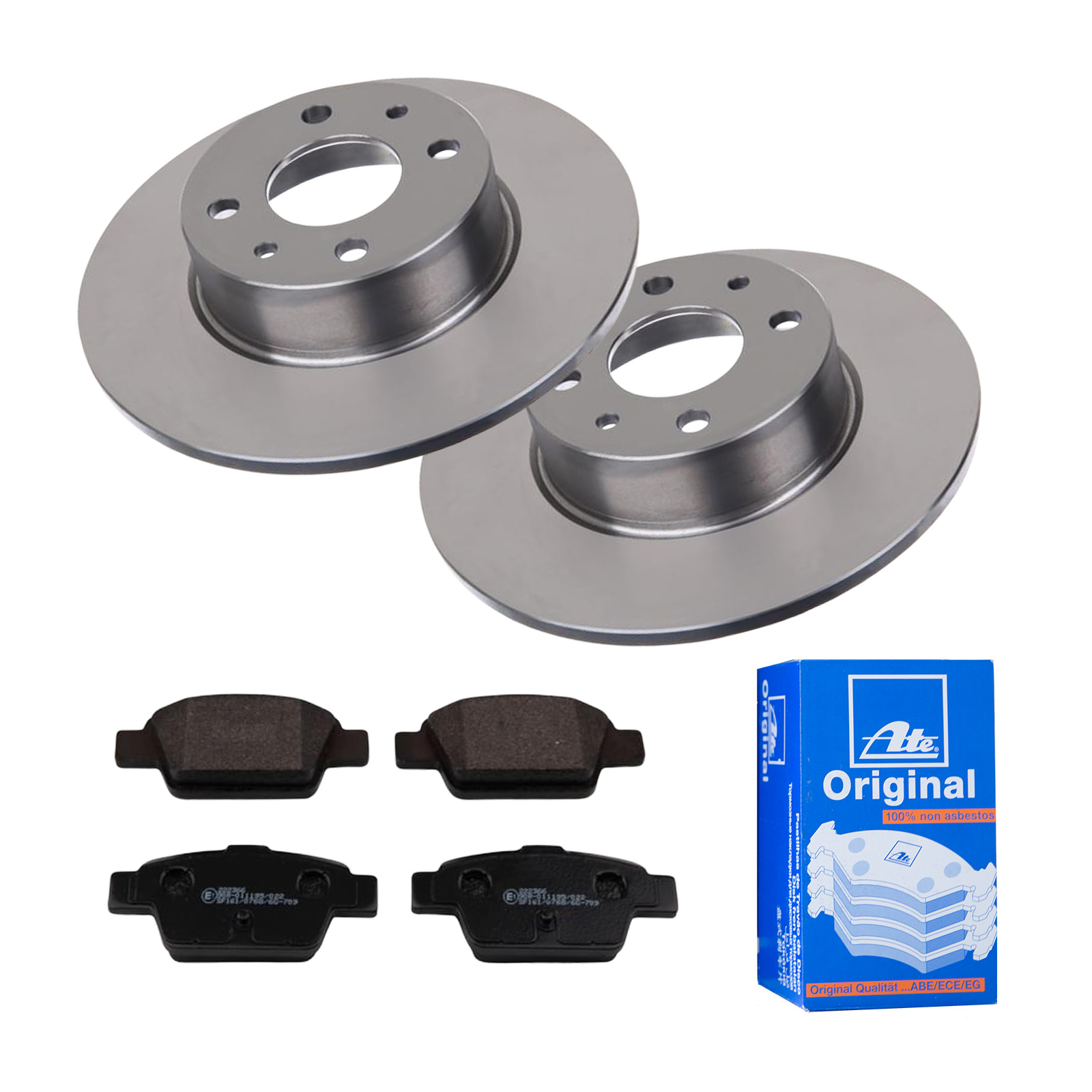 ATE Bremsensatz, Scheibenbremse ijf141htr8 Hinterachse Voll 251mm 10mm für FIAT