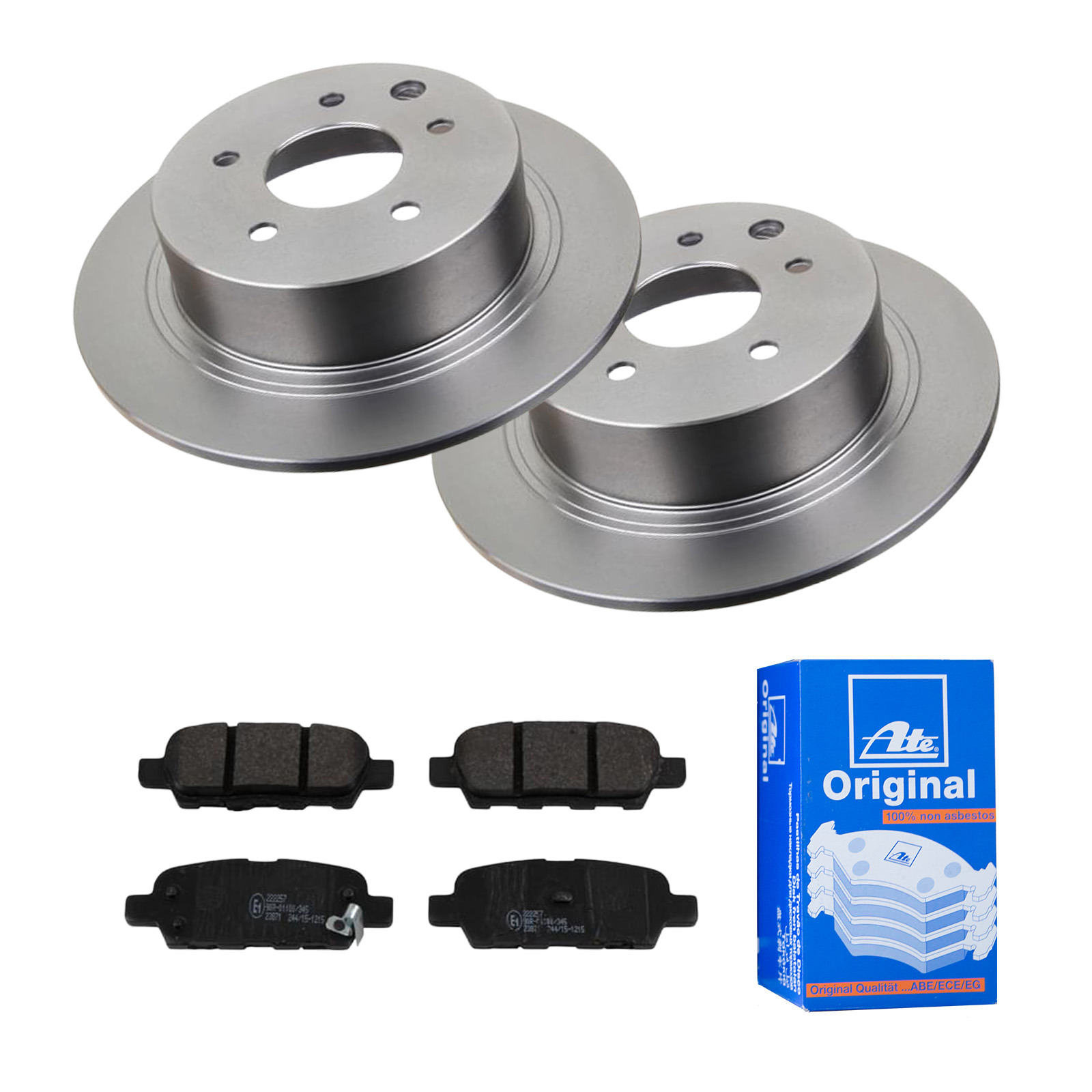 ATE Bremsensatz, Scheibenbremse ijf141huj6 Hinterachse Voll 291mm 9mm für NISSAN RENAULT SUZUKI INFINITI