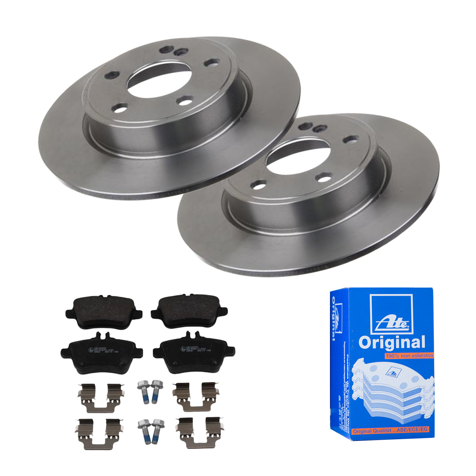 ATE Bremsensatz, Scheibenbremse ijf141hwu0 Hinterachse Voll 276mm 9mm für MERCEDES-BENZ