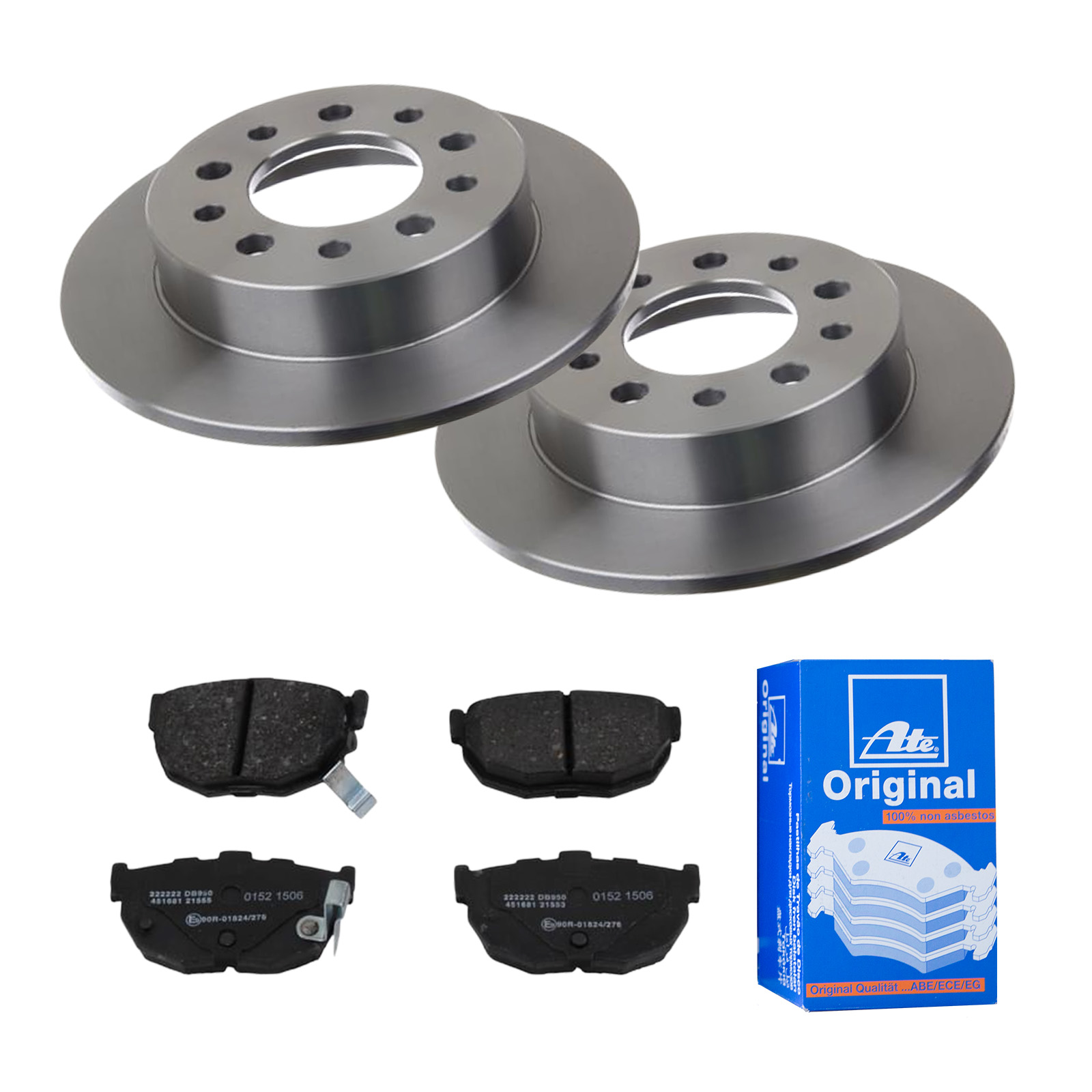 ATE Bremsensatz, Scheibenbremse ijf141hxm8 Hinterachse Voll 258mm 10mm für HYUNDAI KIA